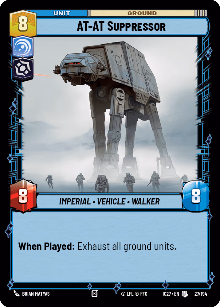 AT-AT Suppressor IC27-027 Star Wars Unlimited card
