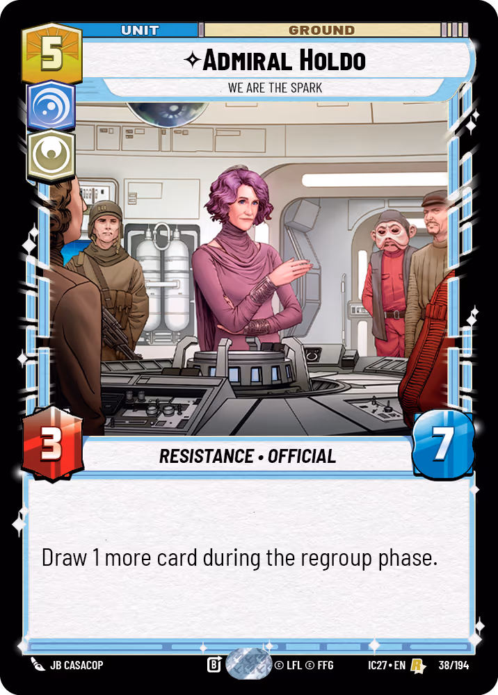 Admiral Holdo - We Are the Spark IC27-038 Star Wars Unlimited card
