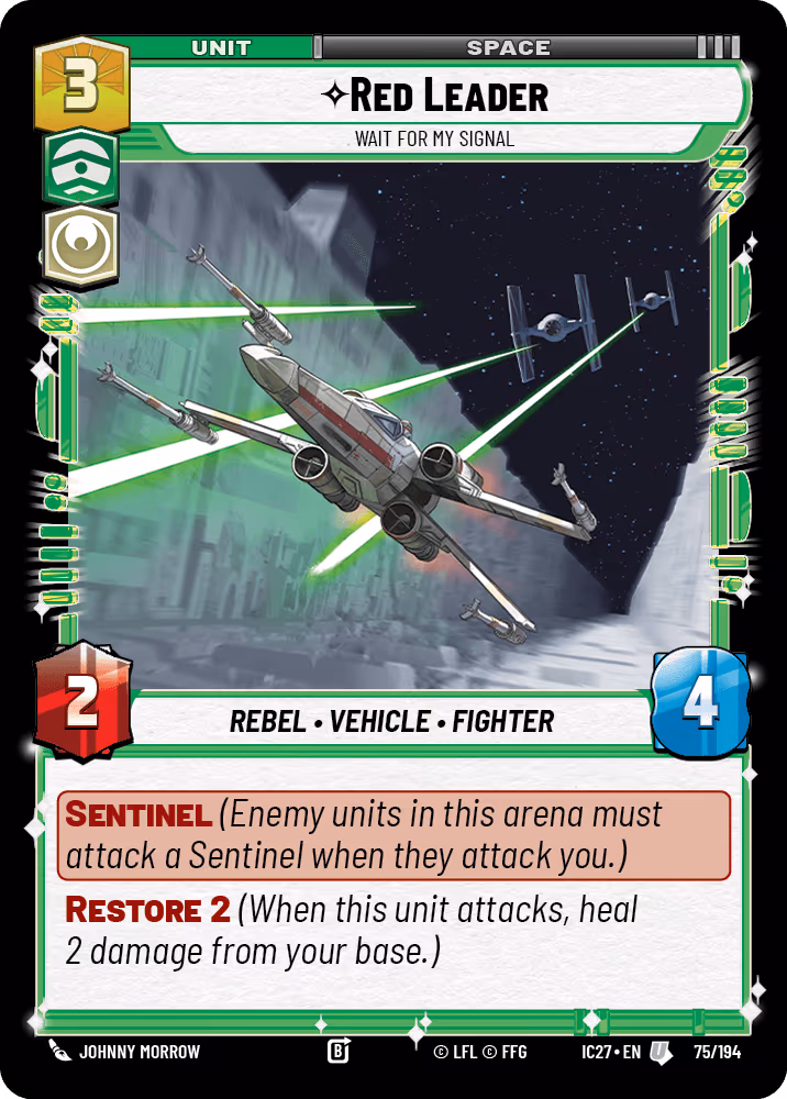 Red Leader - Wait For My Signal IC27-075 Star Wars Unlimited card
