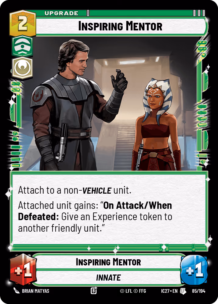 Inspiring Mentor IC27-085 Star Wars Unlimited card