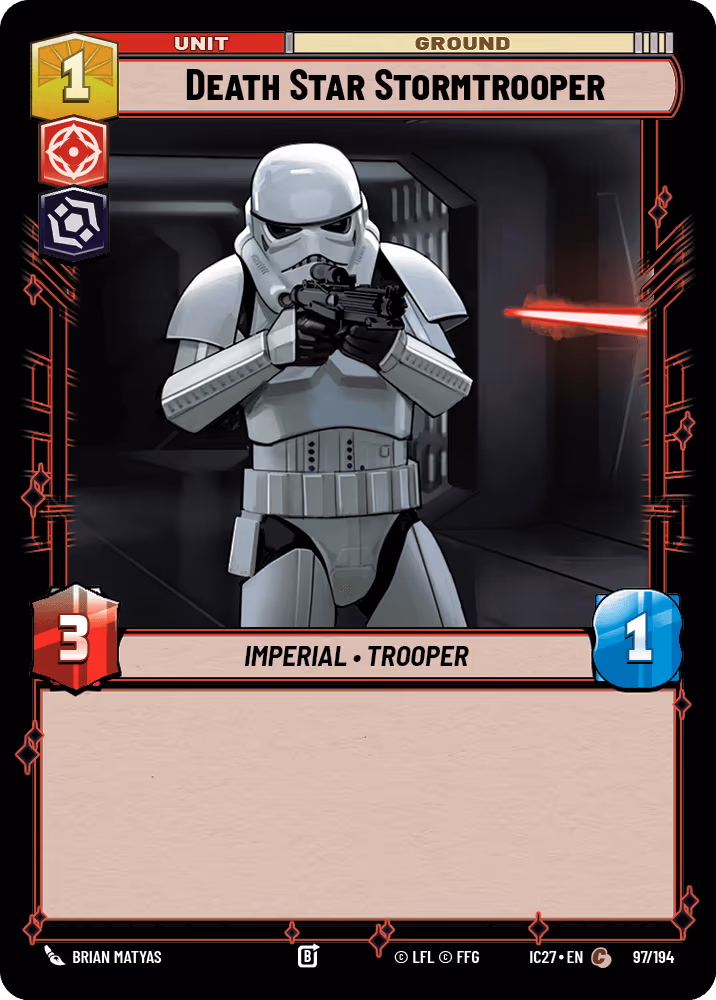 Death Star Stormtrooper Star Wars Unlimited card