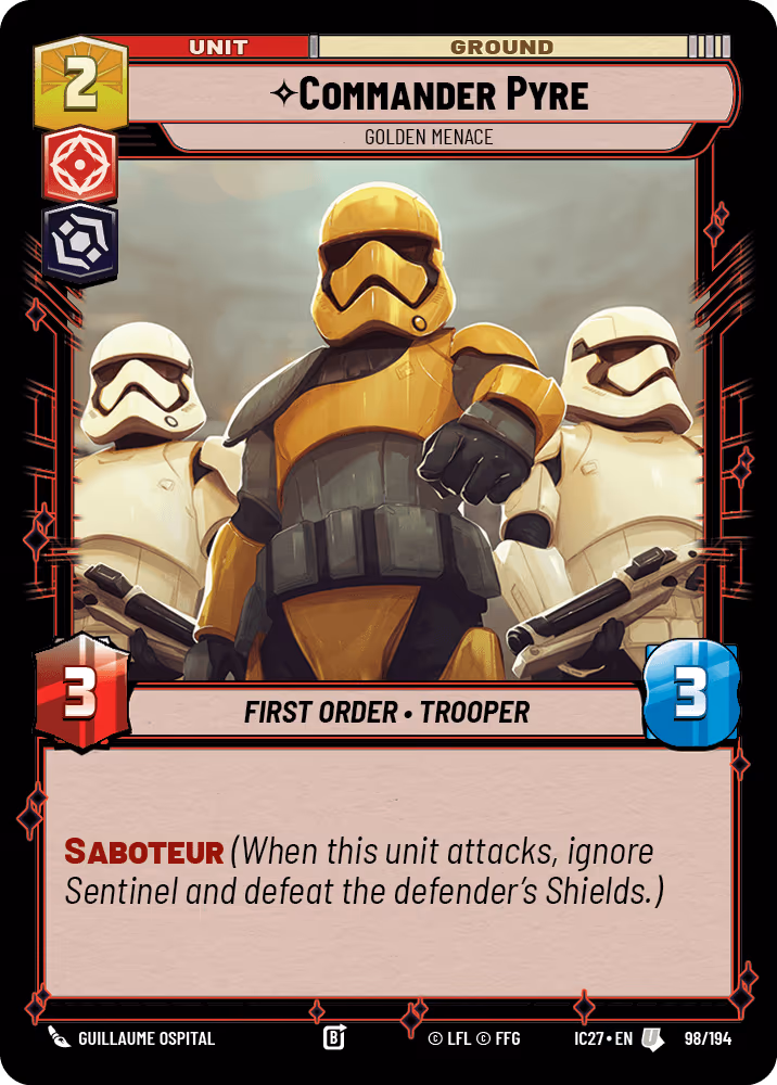 Commander Pyre - Golden Menace Star Wars Unlimited card