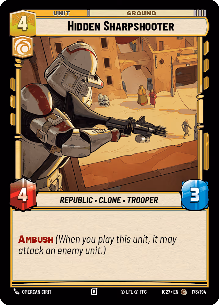 Hidden Sharpshooter Star Wars Unlimited card