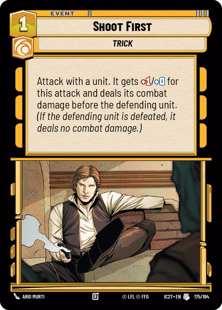 Shoot First IC27-175 Star Wars Unlimited card
