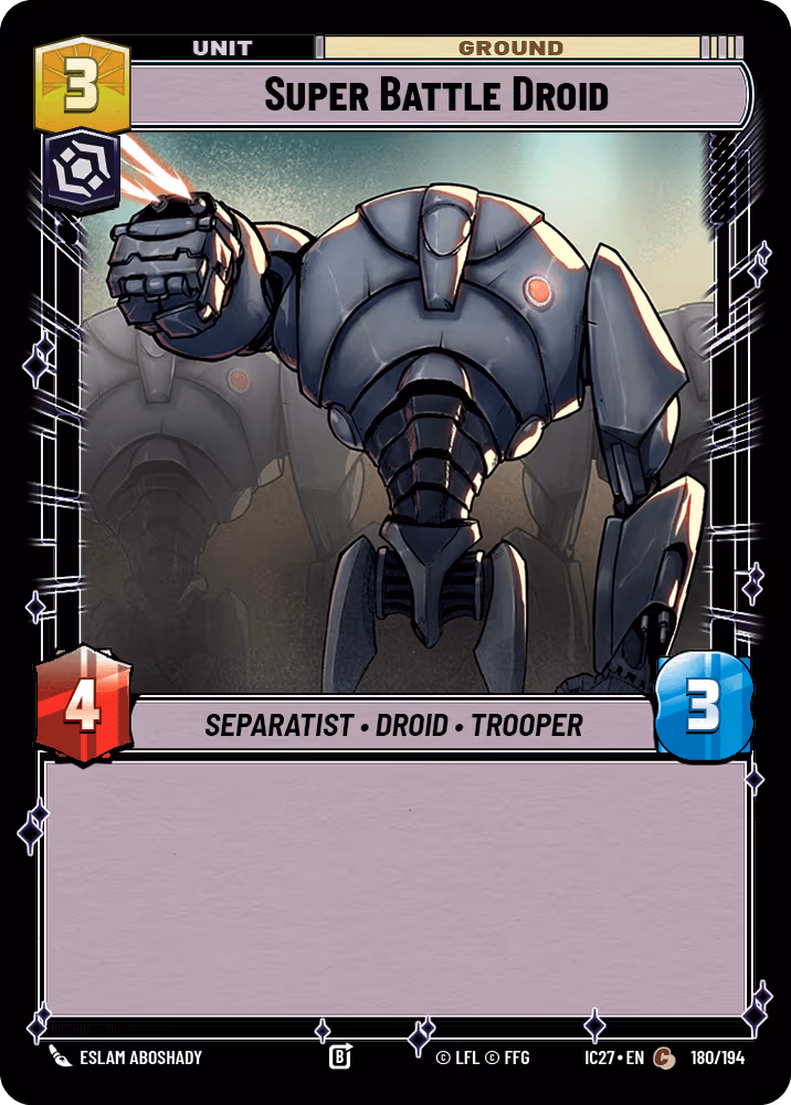 Super Battle Droid IC27-180 Star Wars Unlimited card