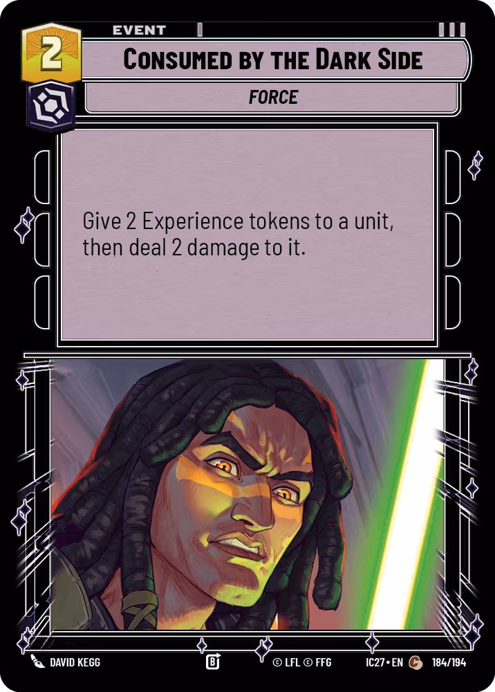 Consumed by the Dark Side IC27-184 Star Wars Unlimited card