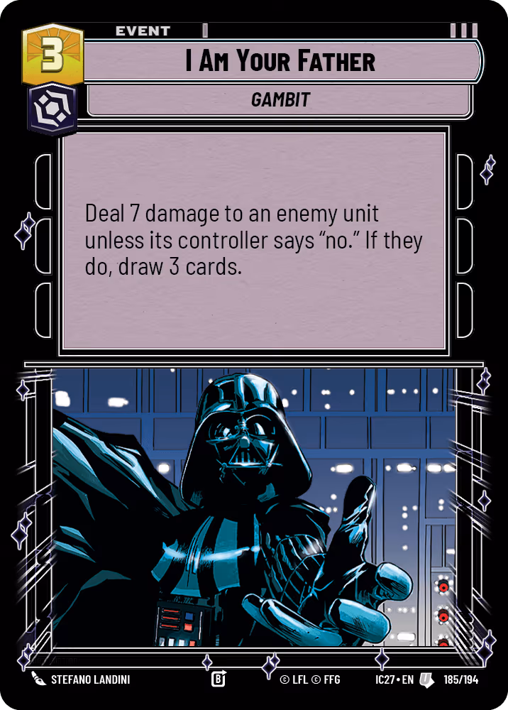 I Am Your Father Star Wars Unlimited card