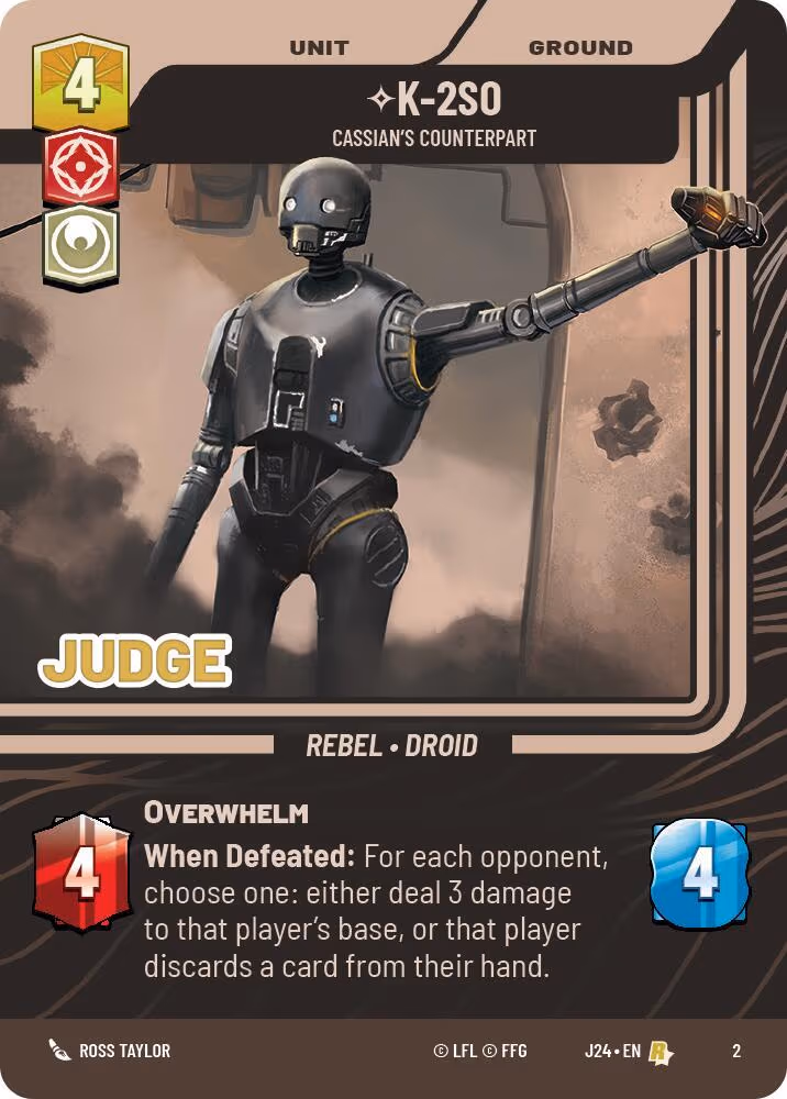 K-2SO - Cassian's Counterpart J24-2 Star Wars Unlimited card