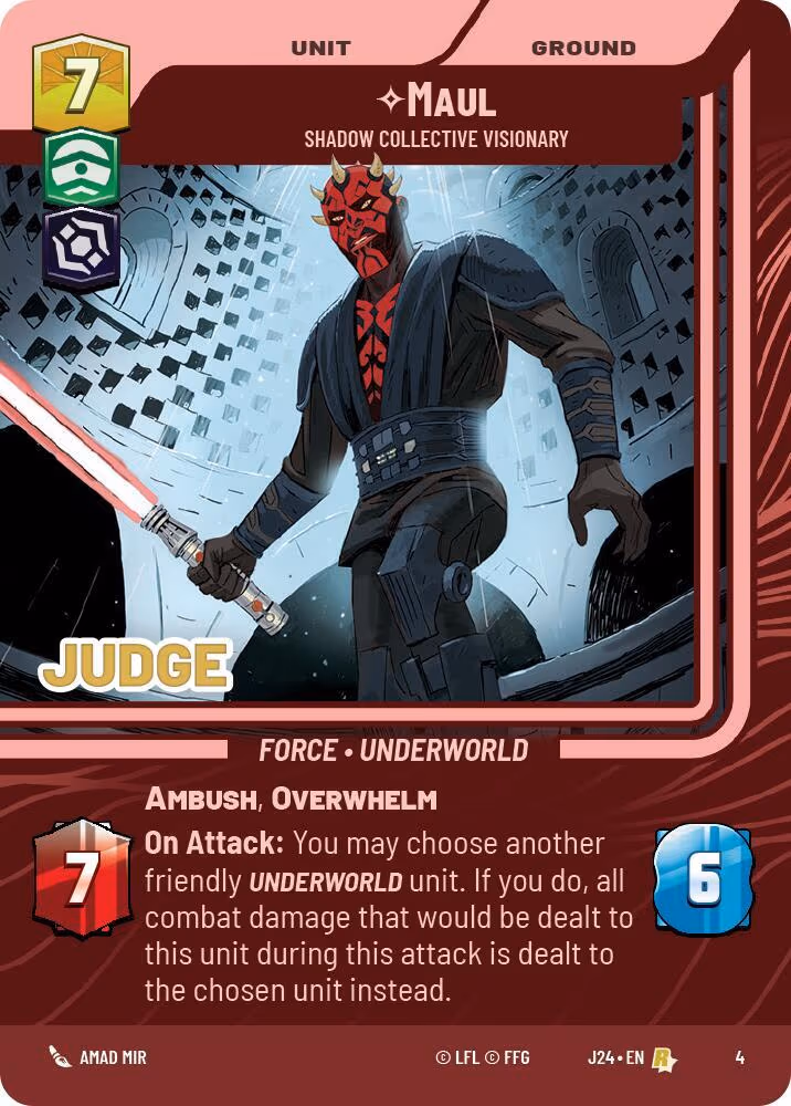Maul - Shadow Collective Visionary J24-4 Star Wars Unlimited card