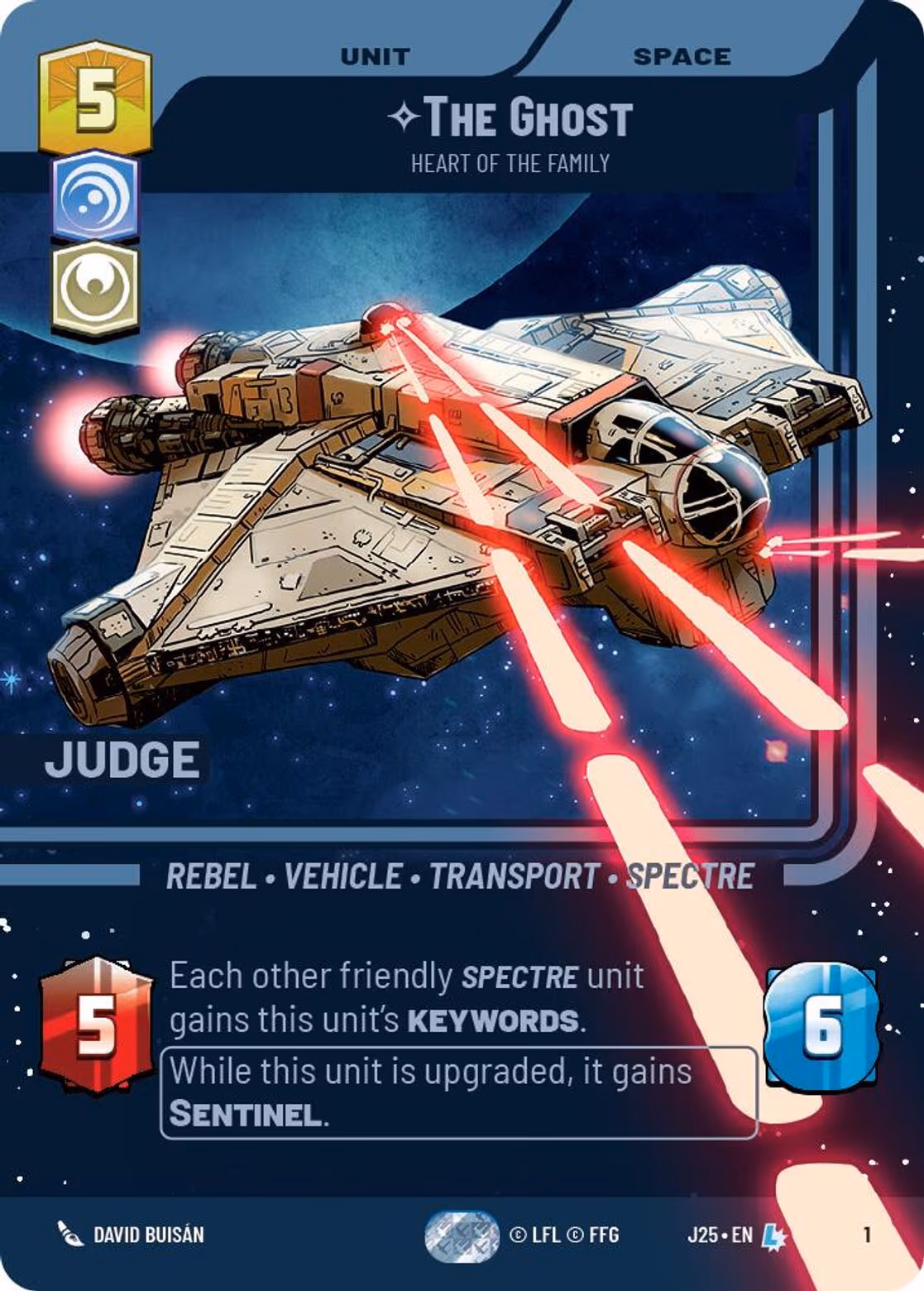The Ghost - Heart of the Family J25-1 Star Wars Unlimited card