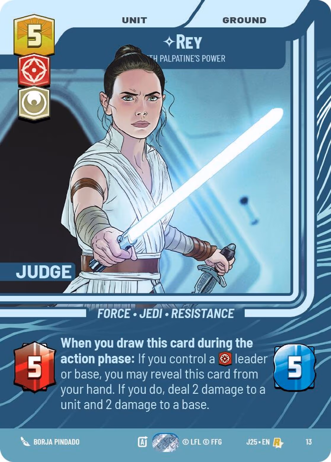 Rey - With Palpatine's Power J25-13 Star Wars Unlimited card