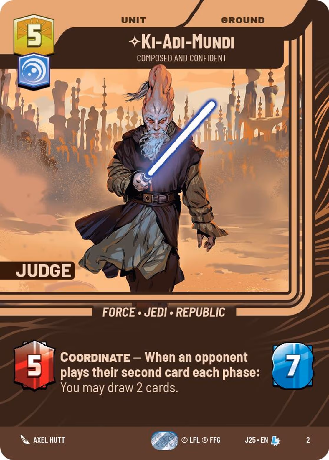 Ki-Adi-Mundi - Composed and Confident J25-2 Star Wars Unlimited card