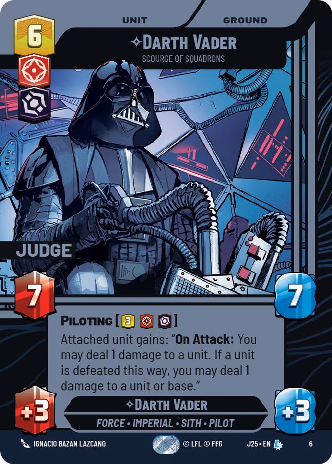 Darth Vader - Scourge of Squadrons J25-6 Star Wars Unlimited card