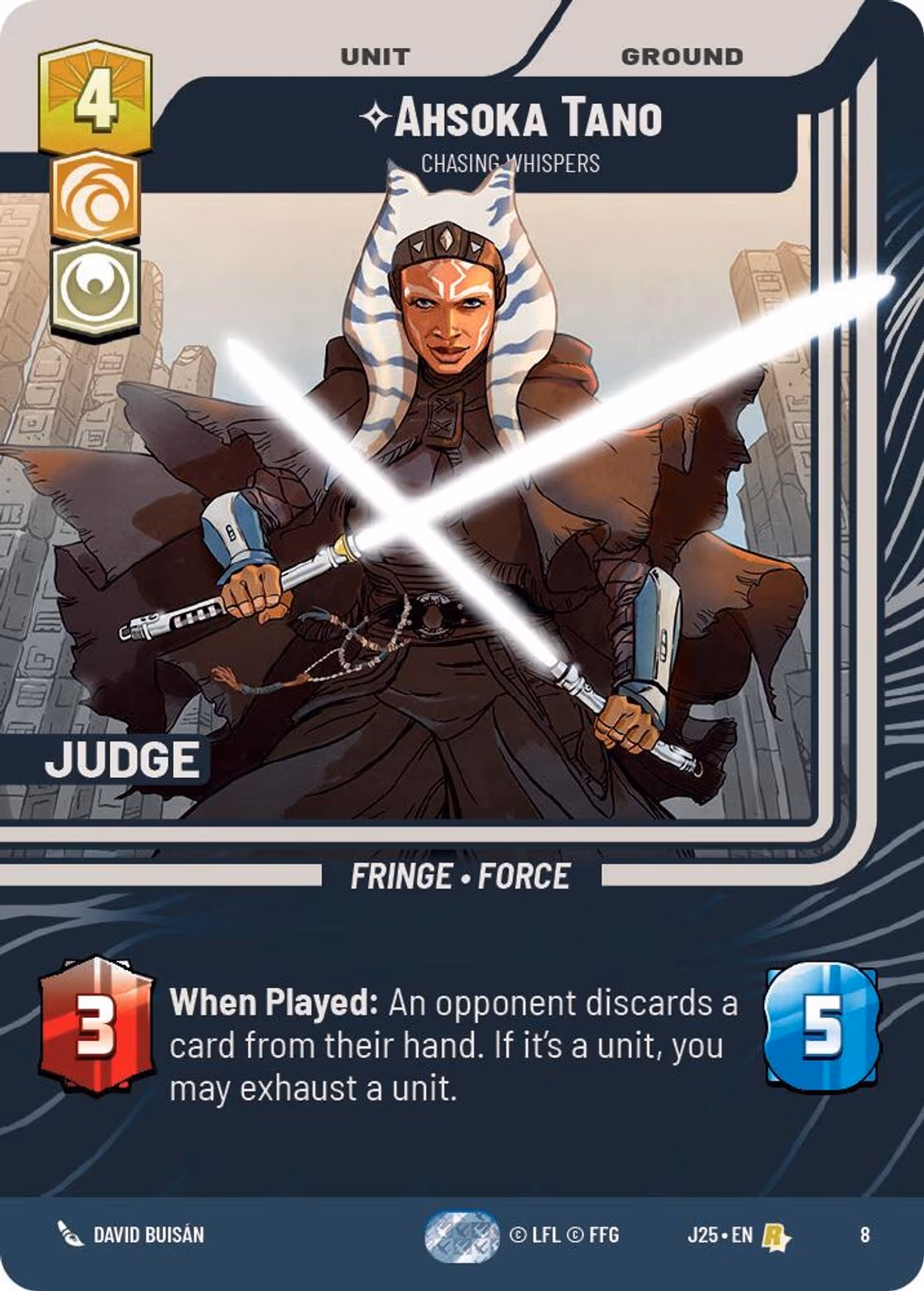 Ahsoka Tano - Chasing Whispers J25-8 Star Wars Unlimited card
