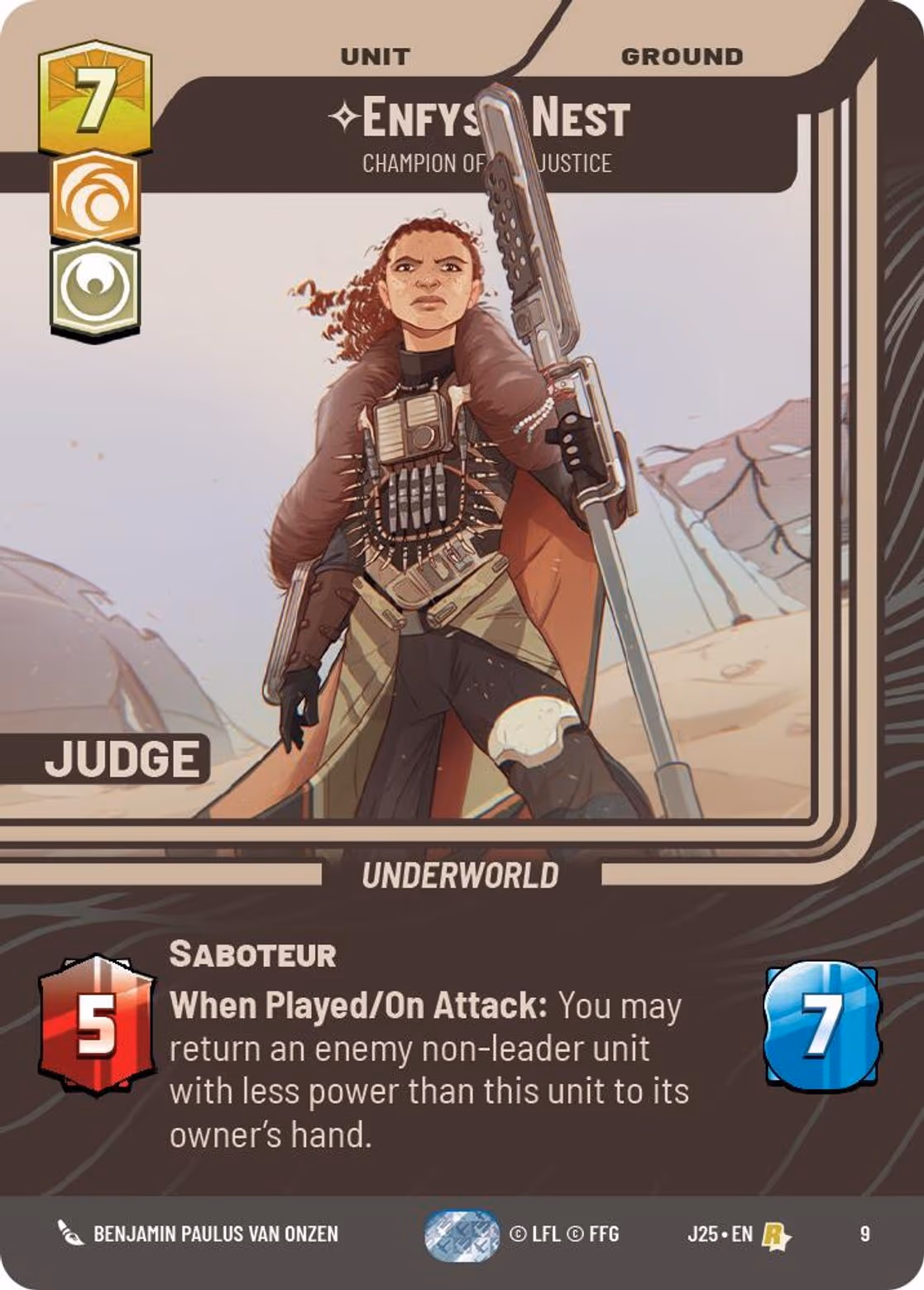 Enfys Nest - Champion of Justice J25-9 Star Wars Unlimited card