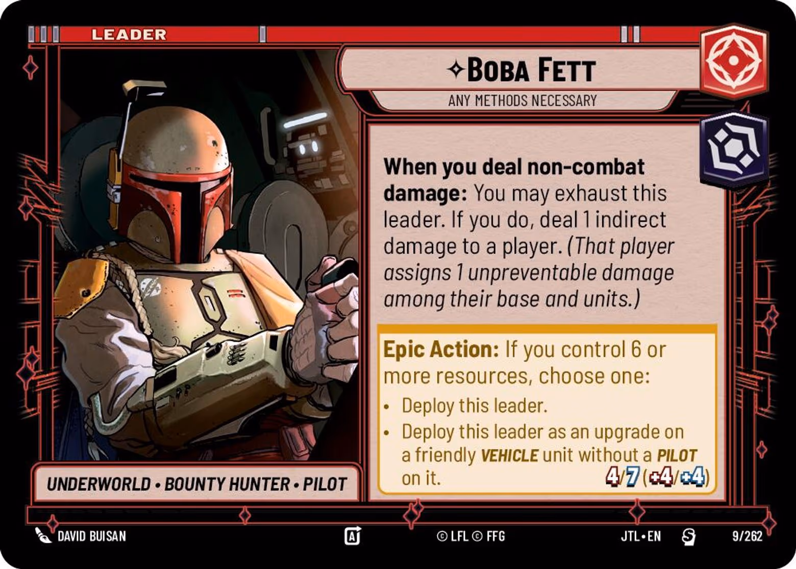 Boba Fett Star Wars Unlimited leader