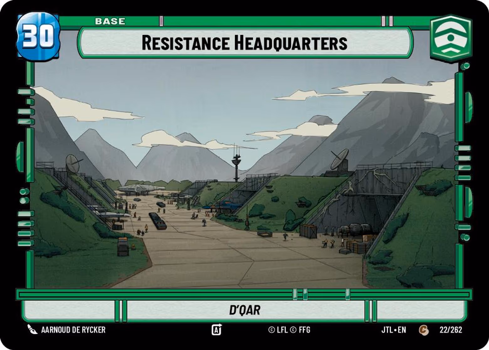 Resistance Headquarters - D'Qar JTL-022 Star Wars Unlimited card