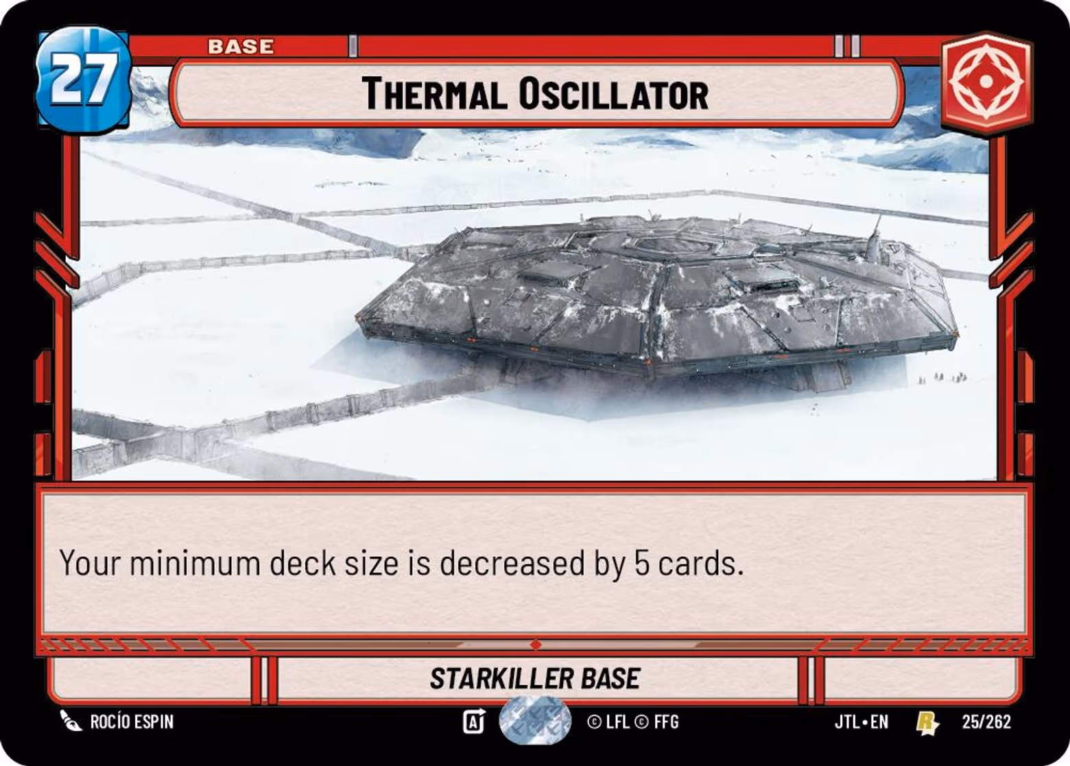 Thermal Oscillator - Starkiller Base JTL-025 Star Wars Unlimited card