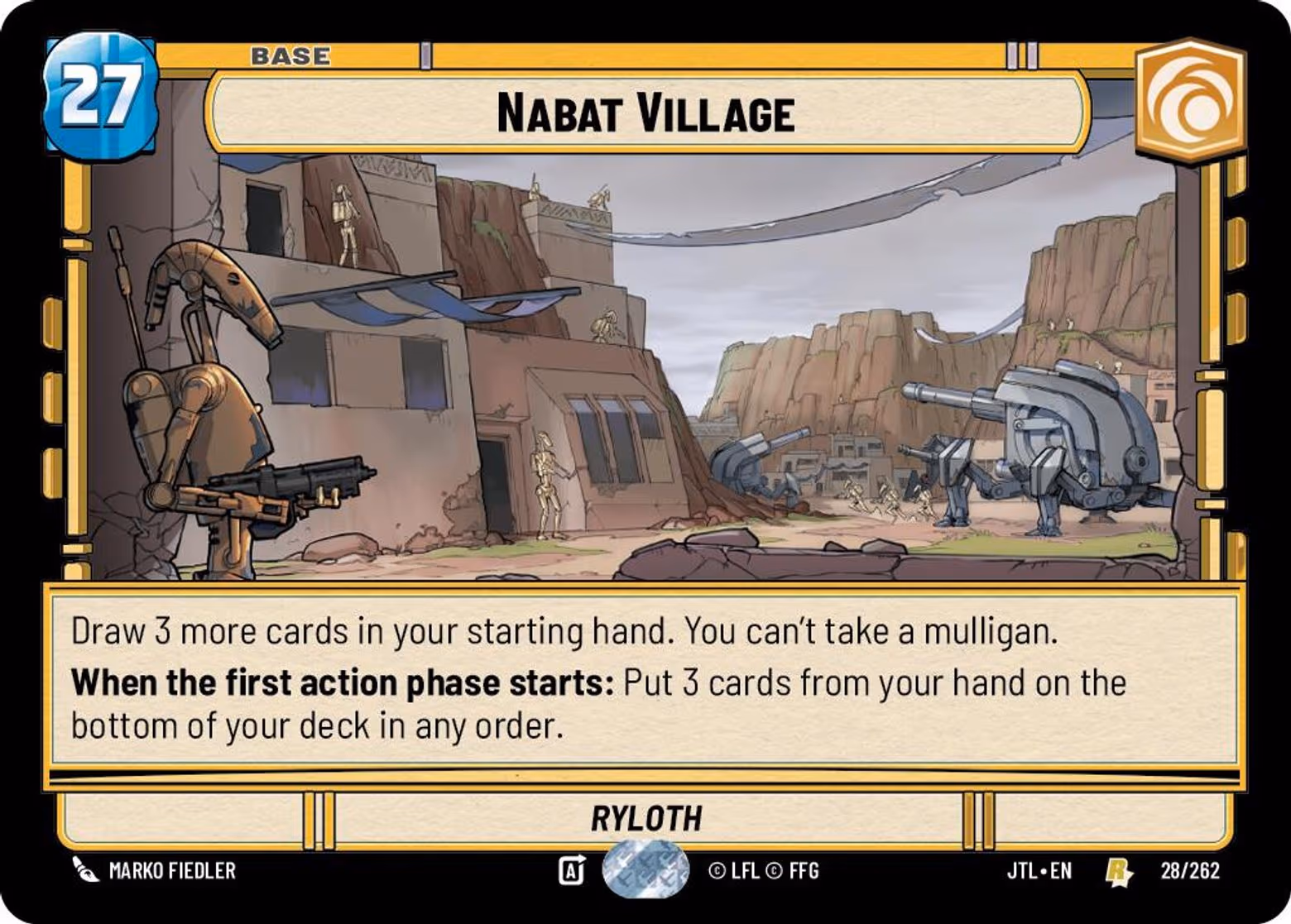 Nabat Village - Ryloth JTL-028 Star Wars Unlimited card
