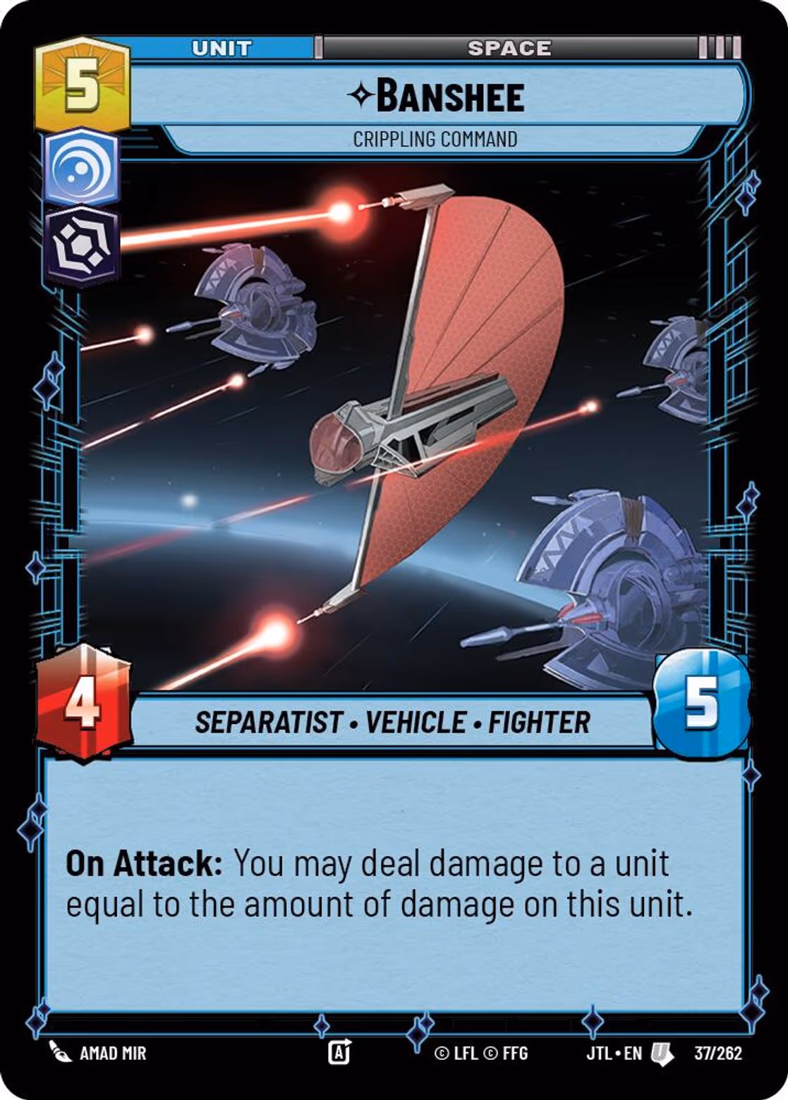 Banshee - Crippling Command JTL-037 Star Wars Unlimited card
