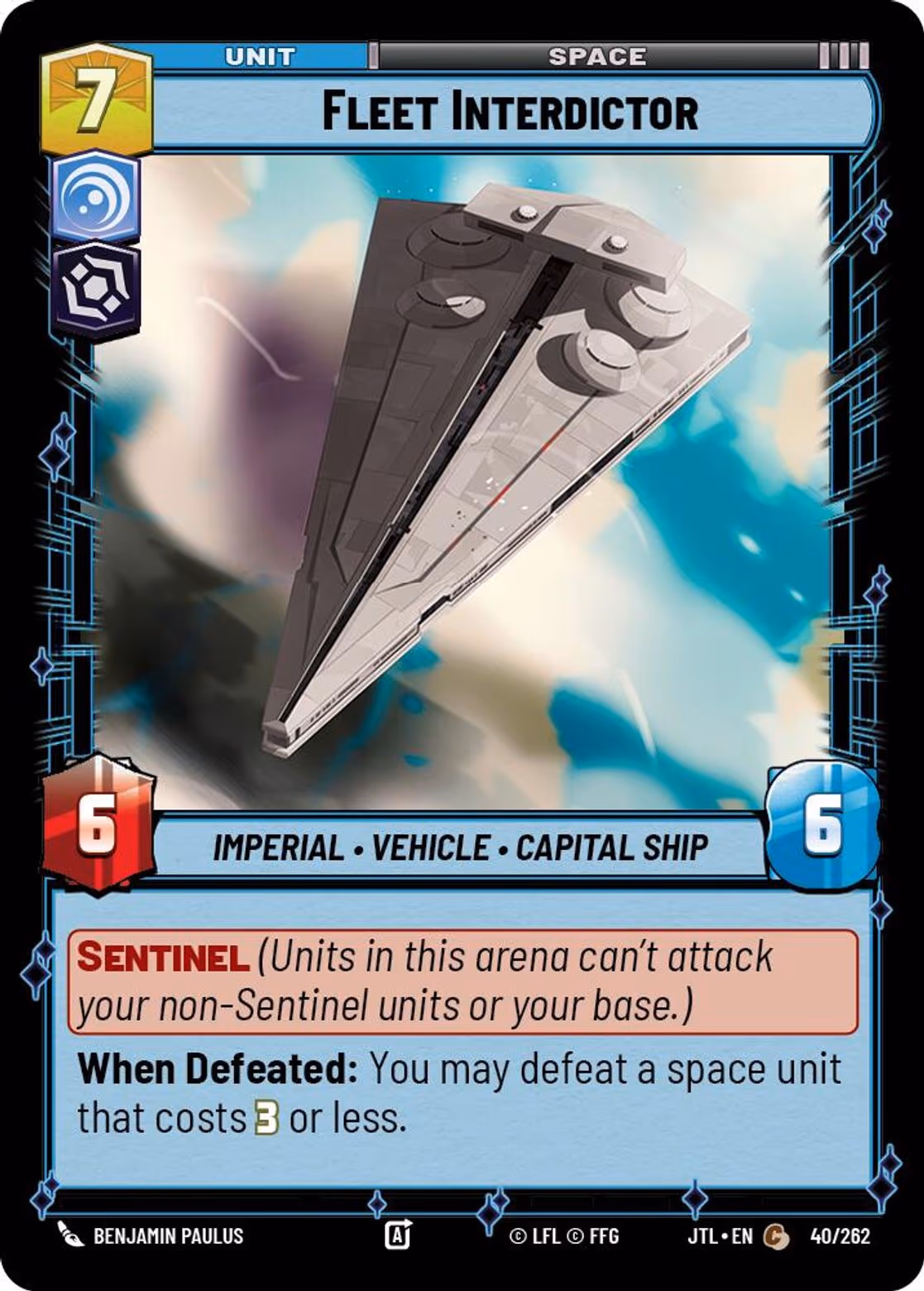 Fleet Interdictor JTL-040 Star Wars Unlimited card