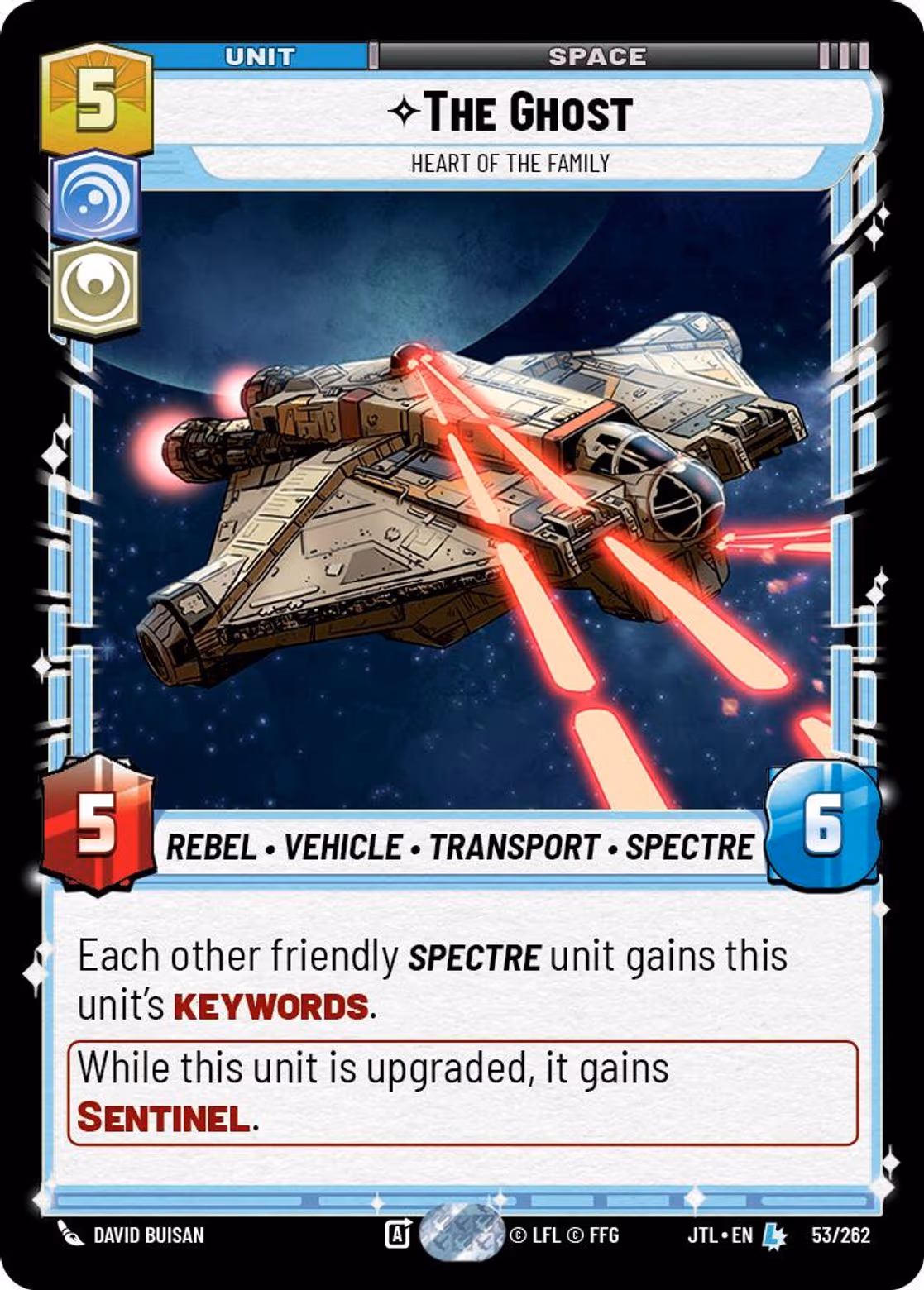 The Ghost - Heart of the Family JTL-053 Star Wars Unlimited card