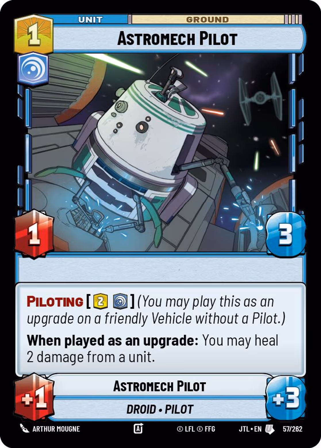 Astromech Pilot JTL-057 Star Wars Unlimited card