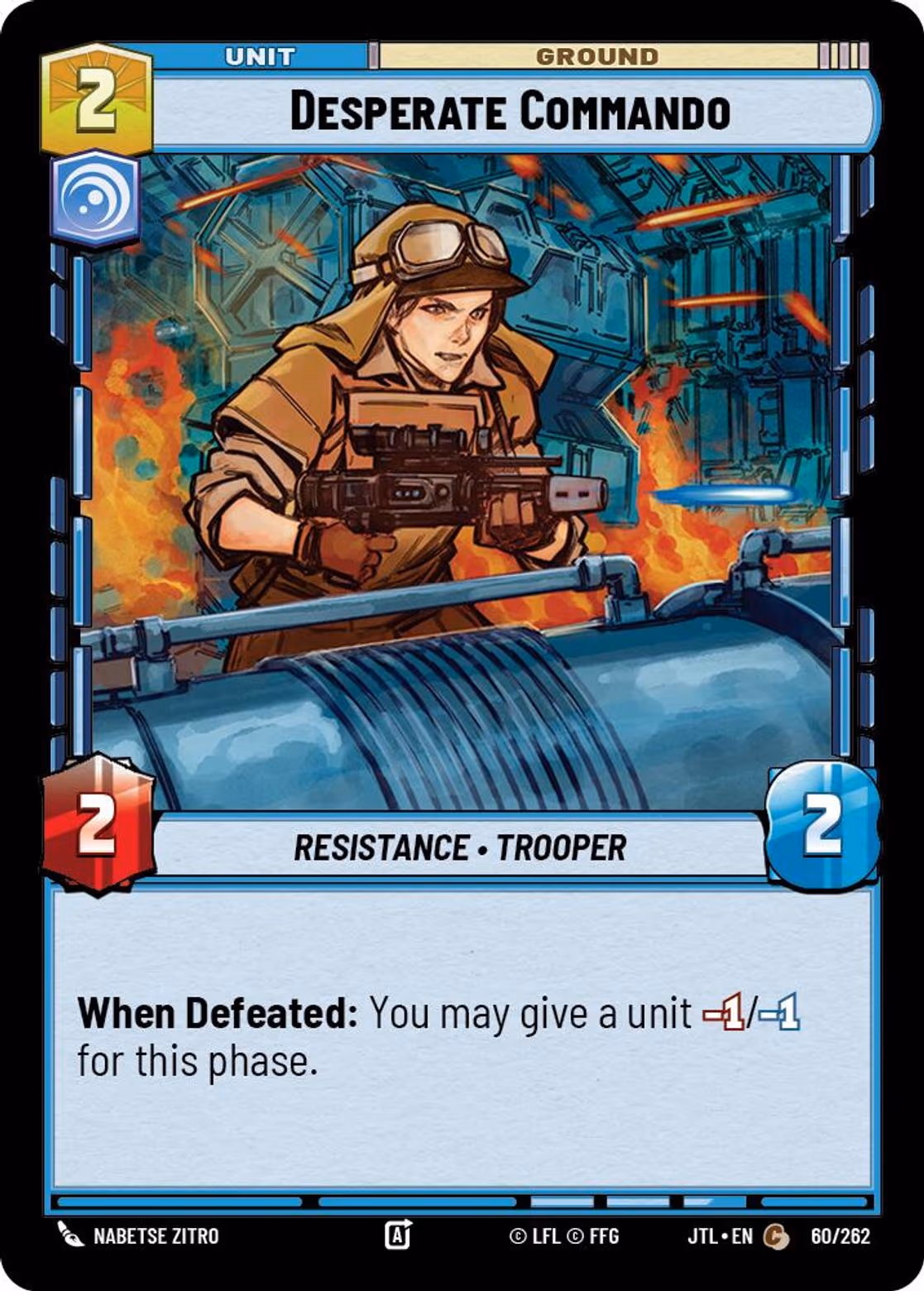 Desperate Commando JTL-060 Star Wars Unlimited card