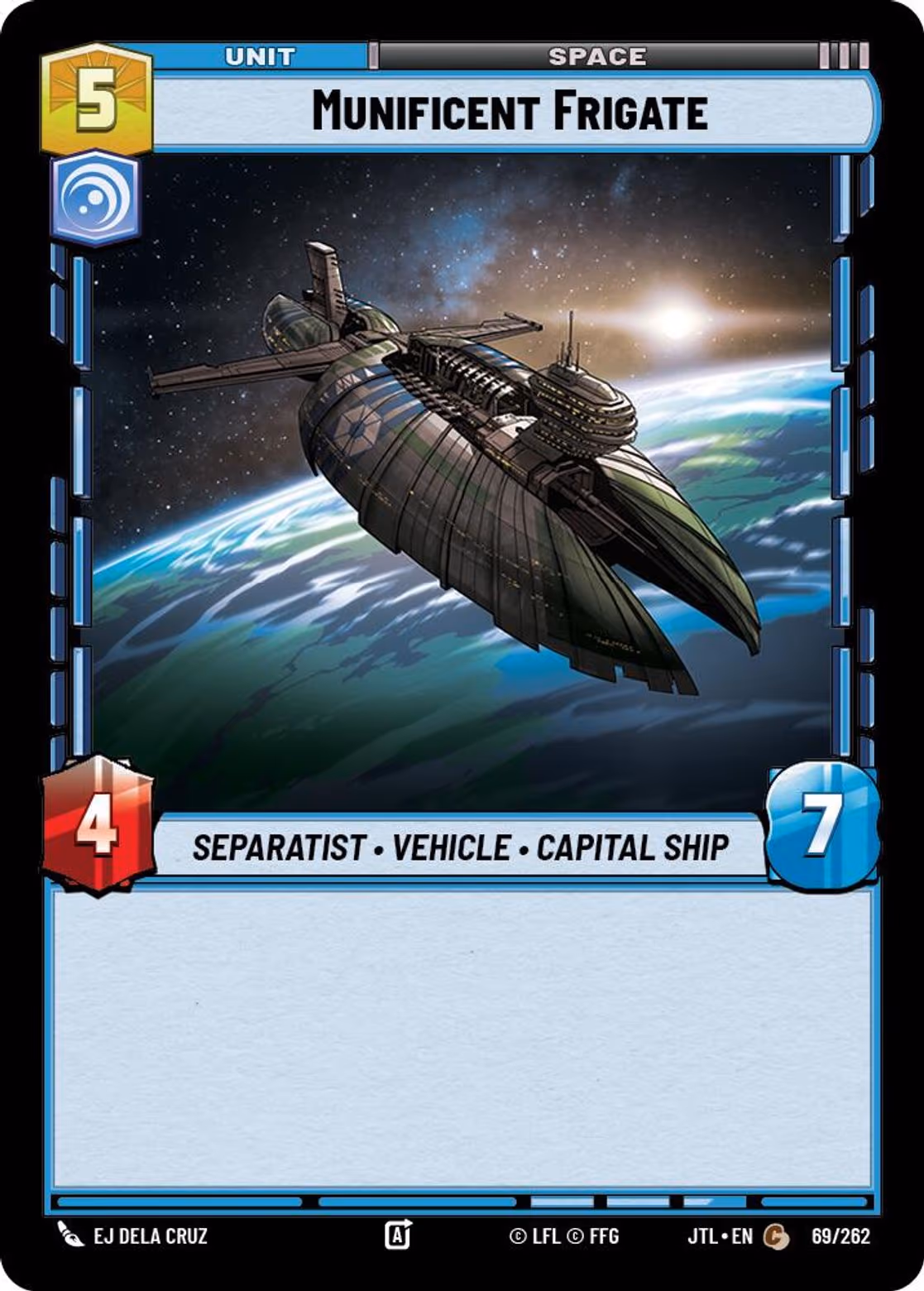 Munificent Frigate JTL-069 Star Wars Unlimited card