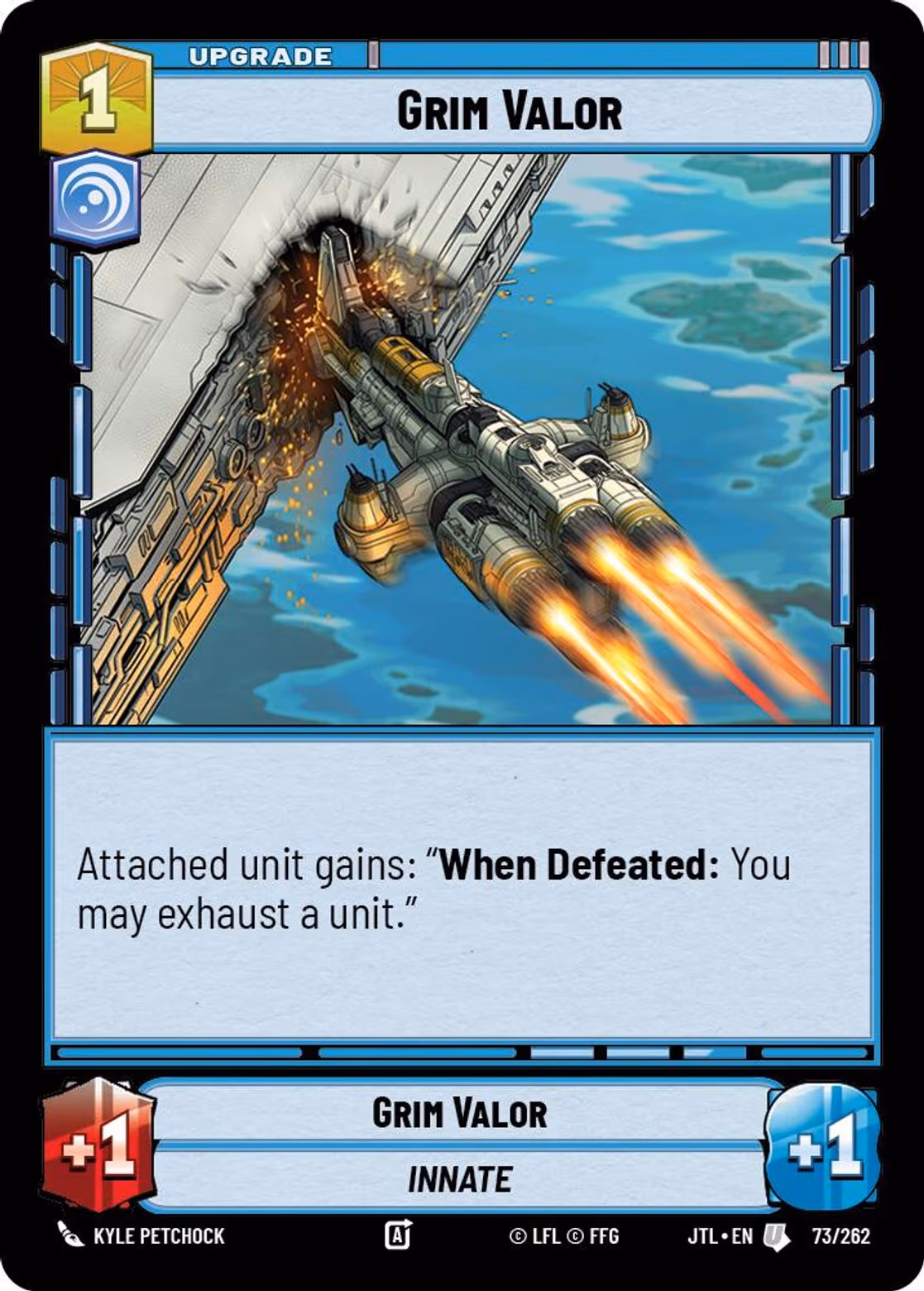 Grim Valor JTL-073 Star Wars Unlimited card