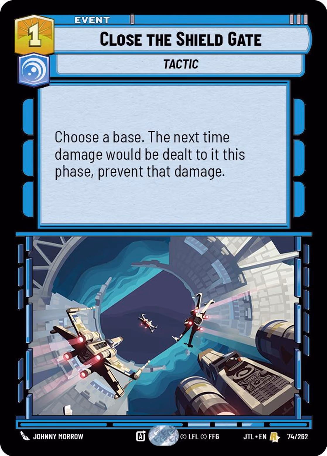 Close the Shield Gate JTL-074 Star Wars Unlimited card