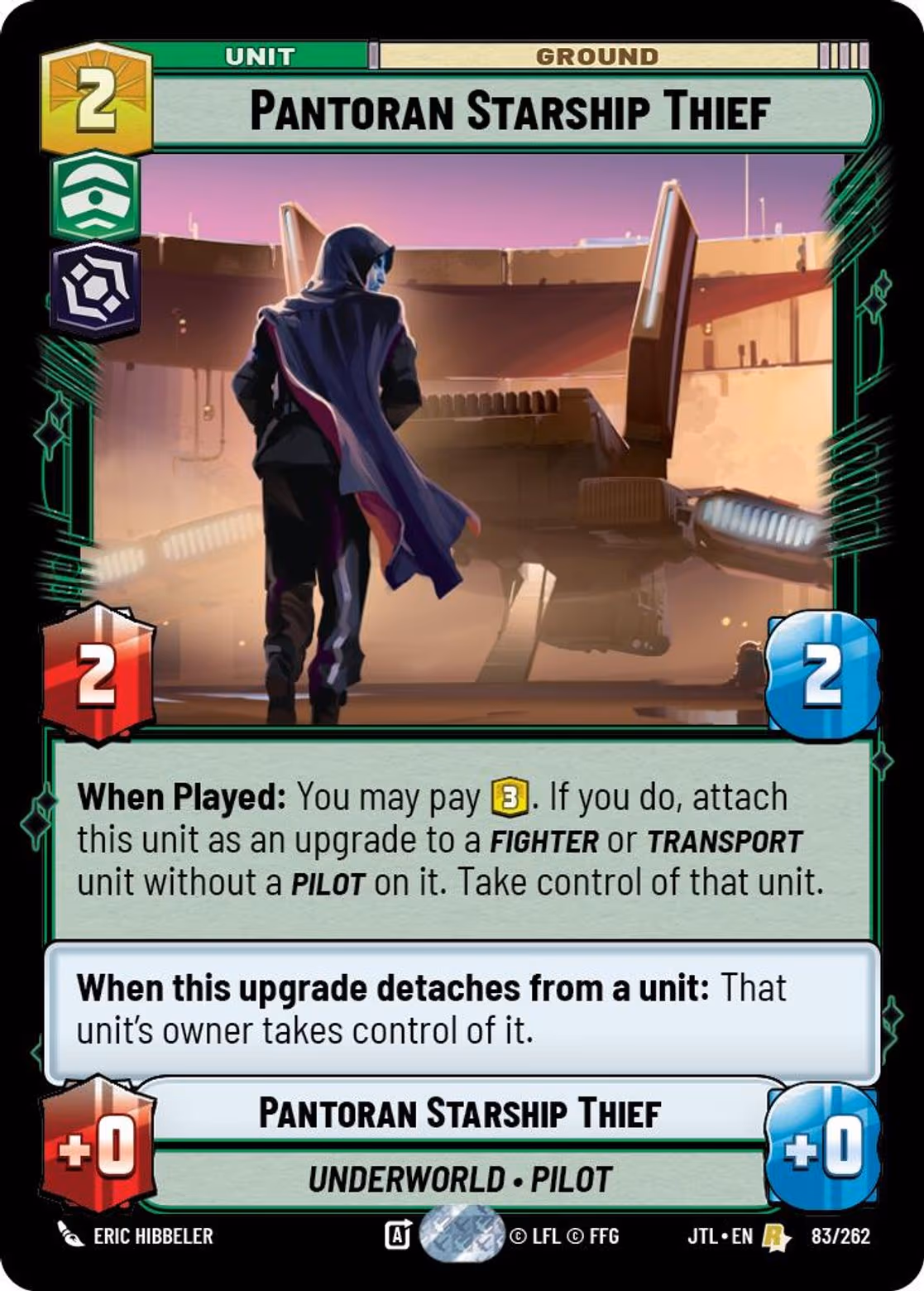 Pantoran Starship Thief JTL-083 Star Wars Unlimited card