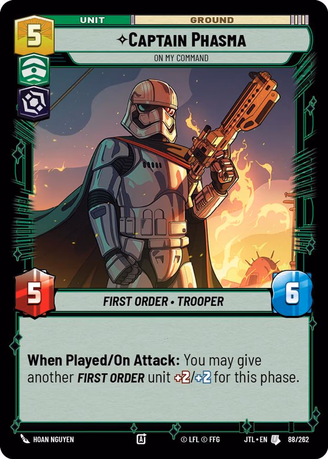 Captain Phasma - On My Command JTL-088 Star Wars Unlimited card