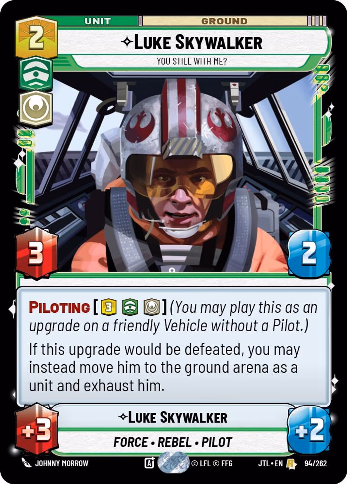 Luke Skywalker - You Still With Me? JTL-094 Star Wars Unlimited card
