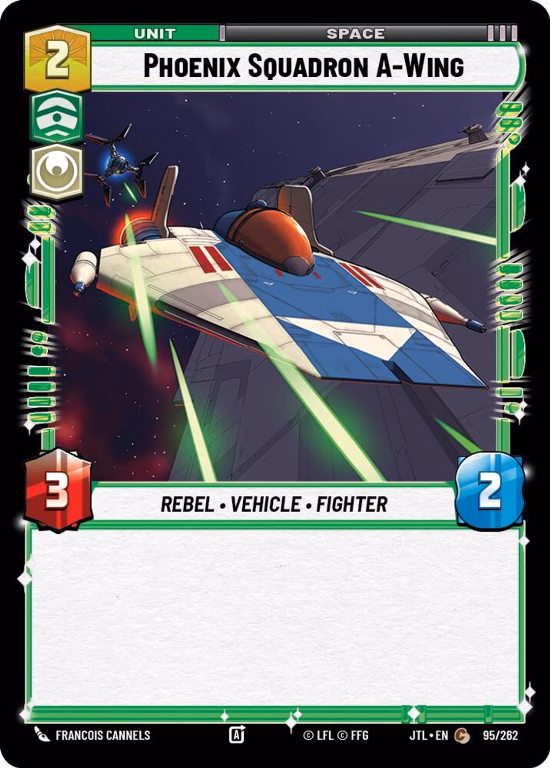 Phoenix Squadron A-Wing JTL-095 Star Wars Unlimited card