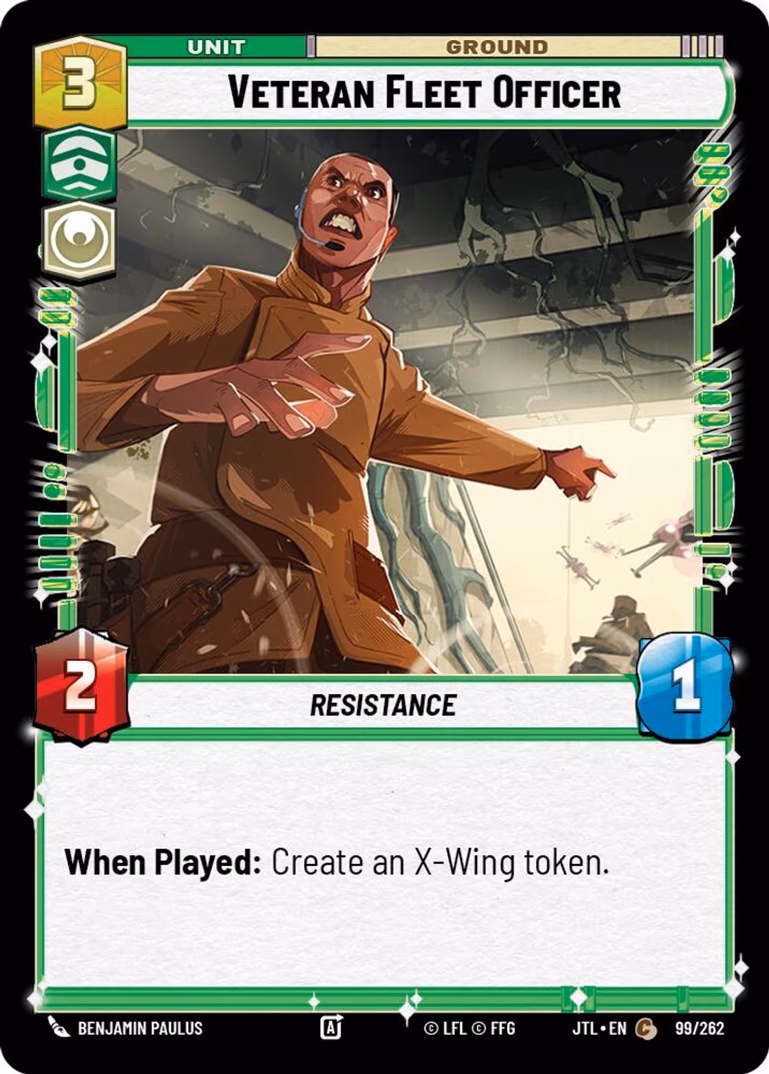 Veteran Fleet Officer JTL-099 Star Wars Unlimited card