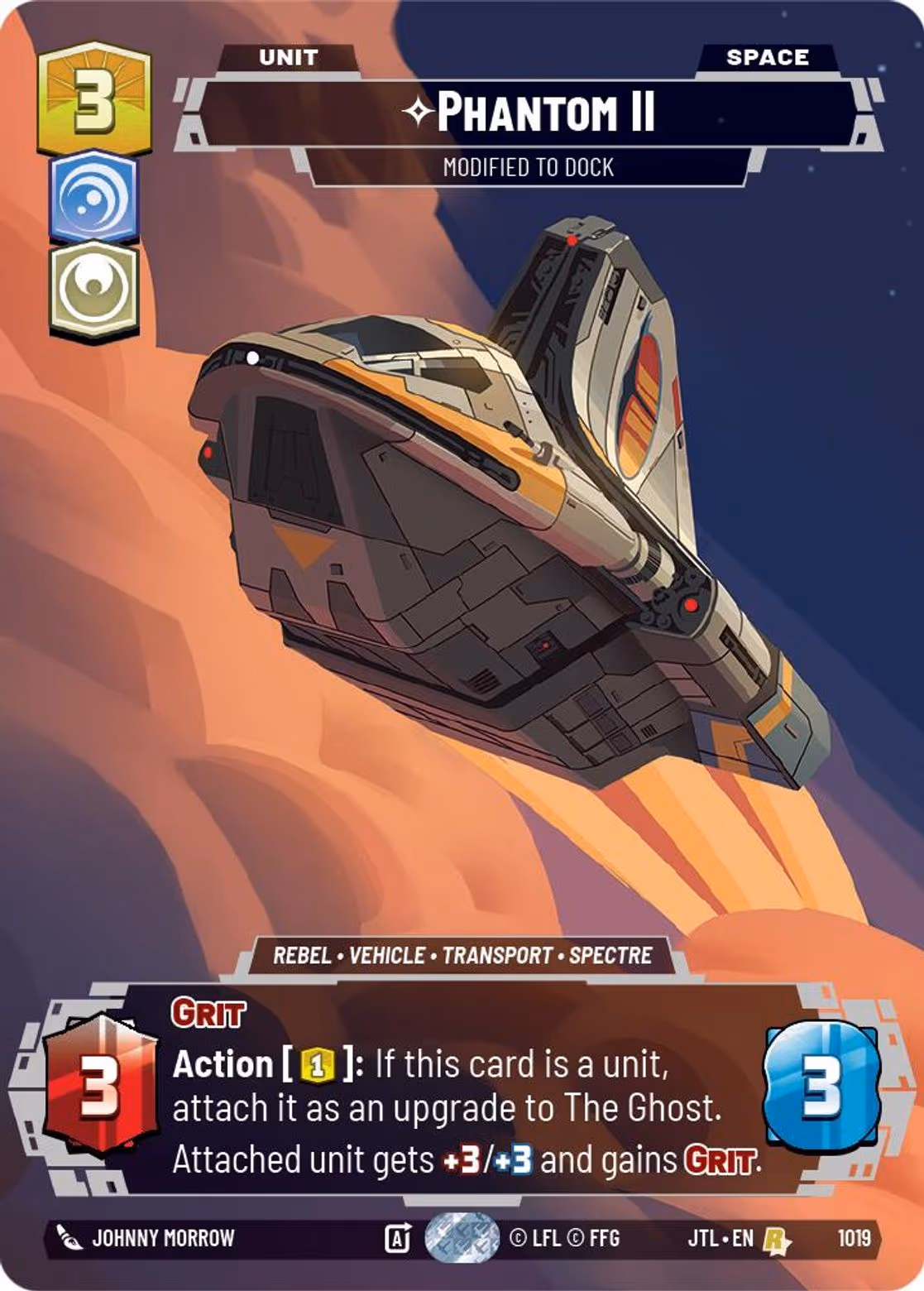 Phantom II - Modified to Dock JTL-1019 Prestige Star Wars Unlimited card