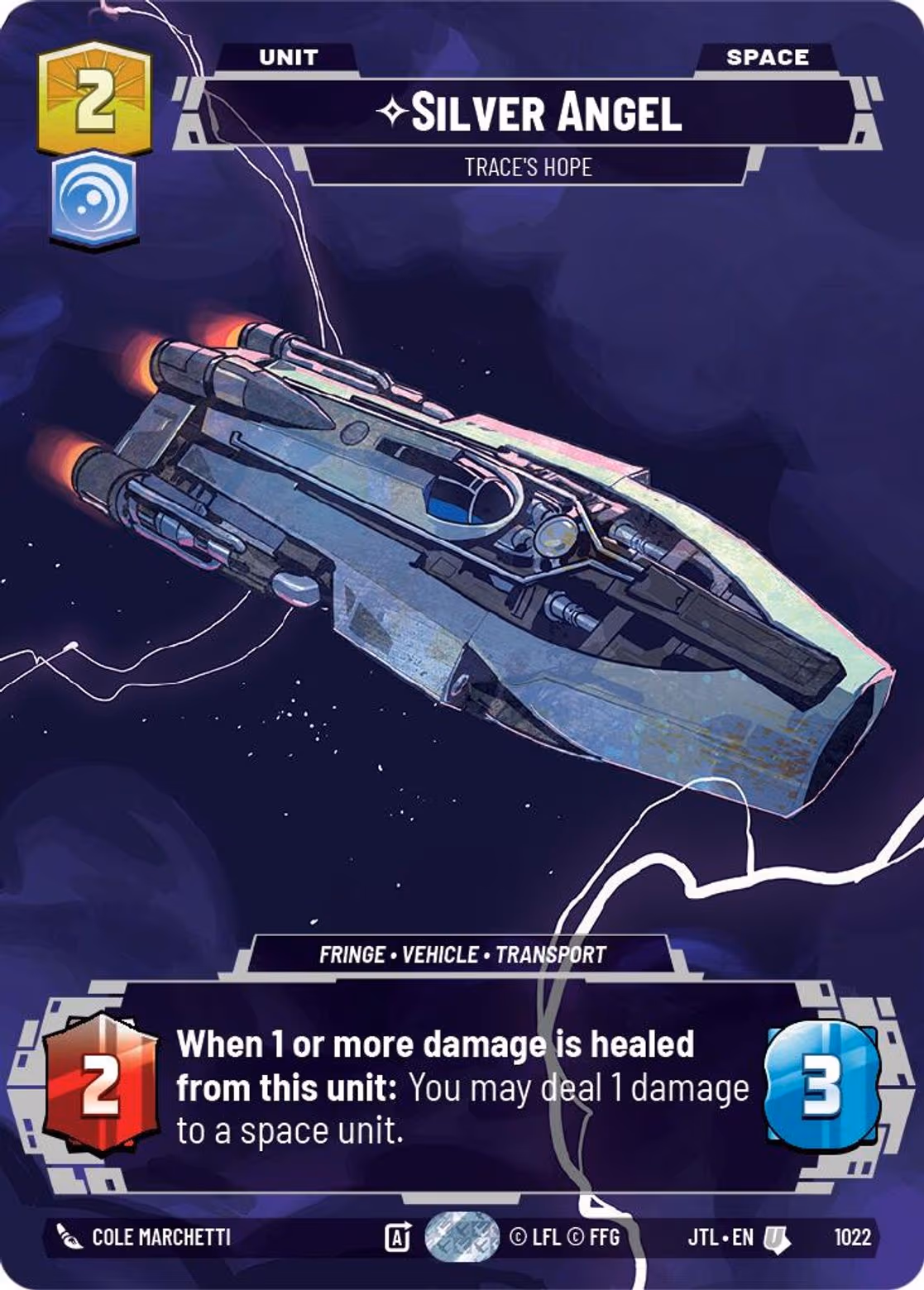 Silver Angel - Trace's Hope JTL-1022 Prestige Star Wars Unlimited card