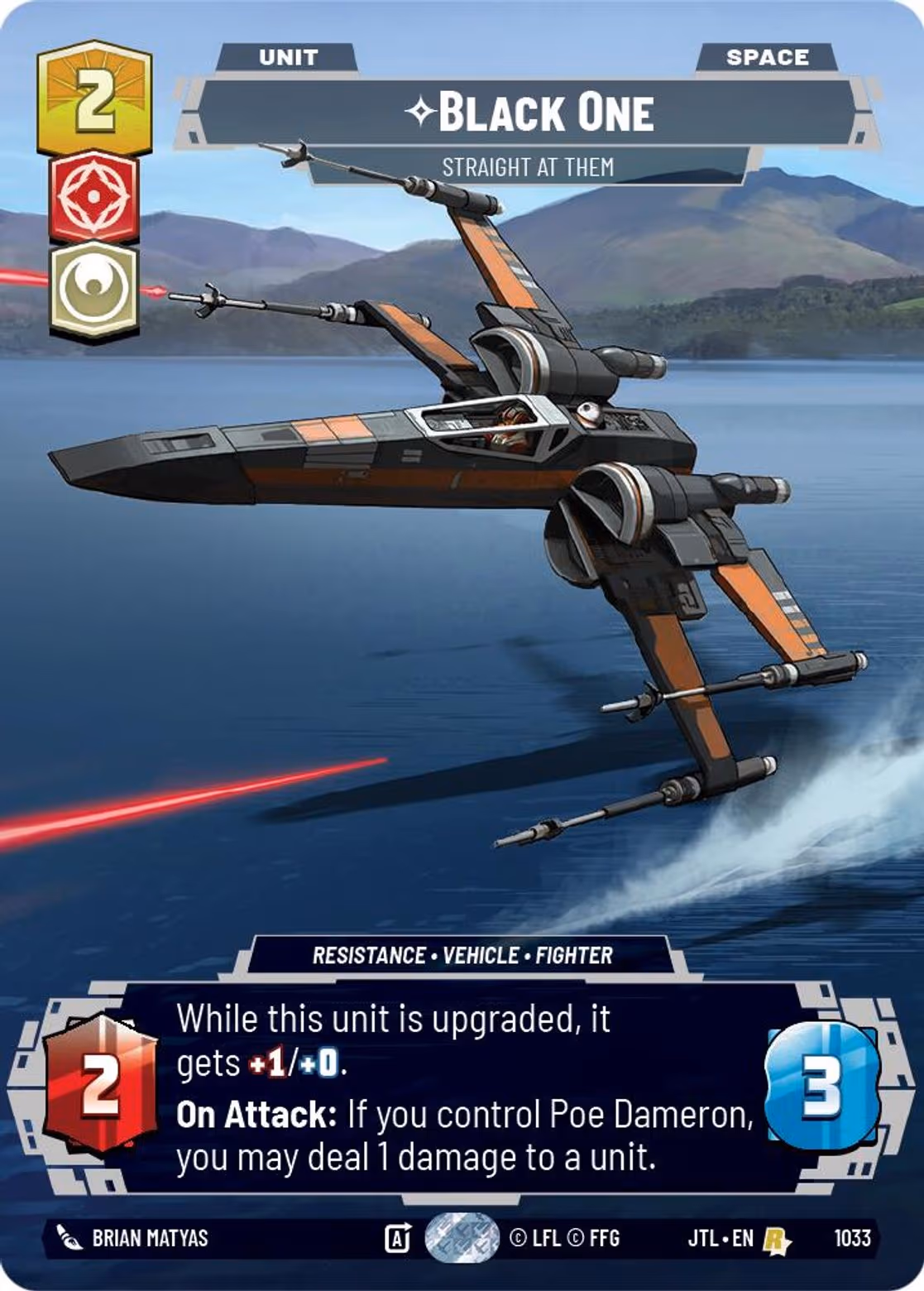 Black One - Straight At Them JTL-1033 Prestige Star Wars Unlimited card