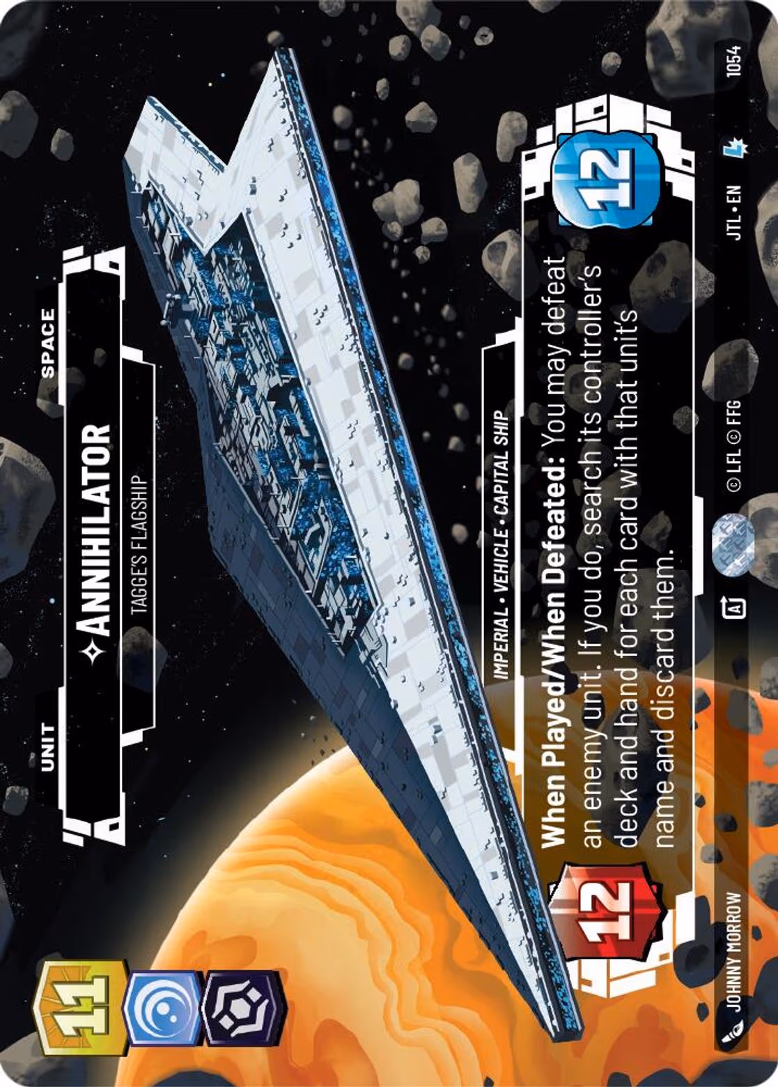 Annihilator - Tagge's Flagship JTL-1054 Prestige Foil Star Wars Unlimited card