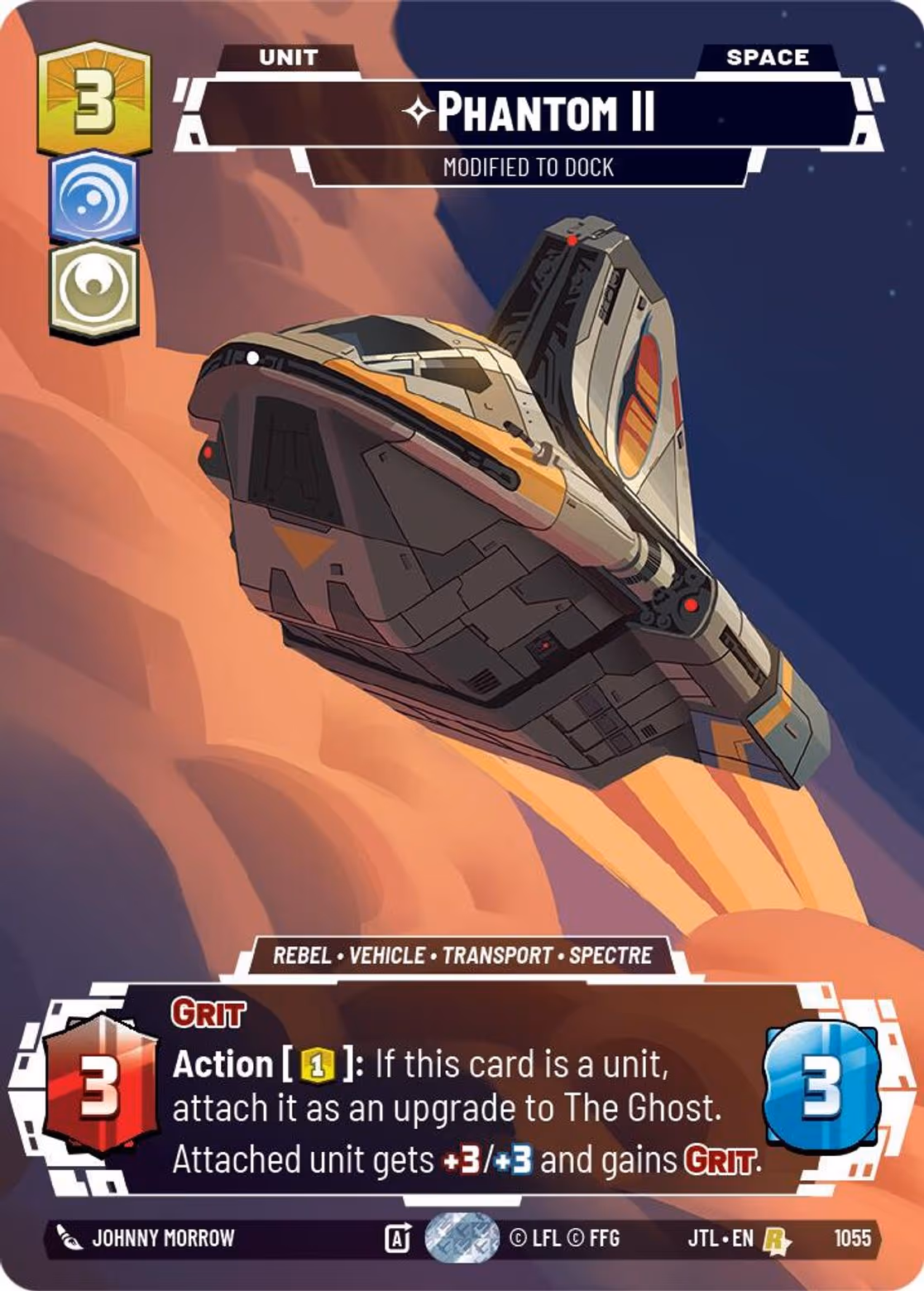 Phantom II - Modified to Dock JTL-1055 Prestige Foil Star Wars Unlimited card