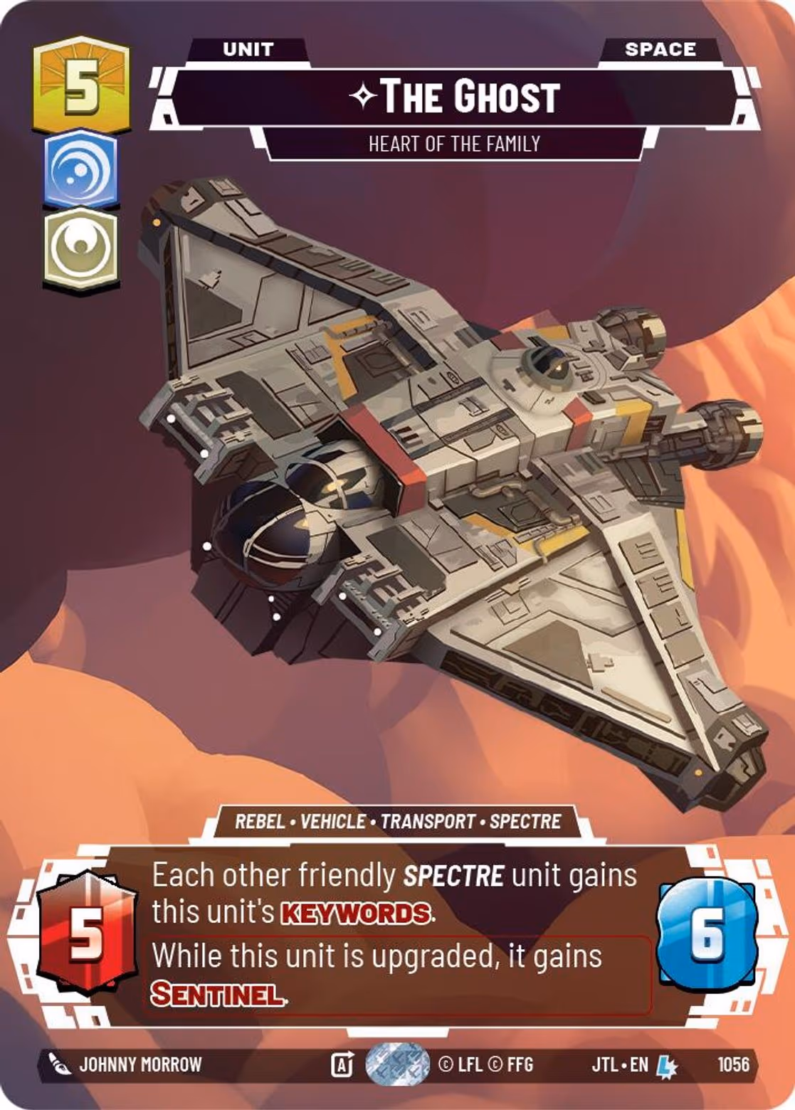 The Ghost - Heart of the Family JTL-1056 Prestige Foil Star Wars Unlimited card
