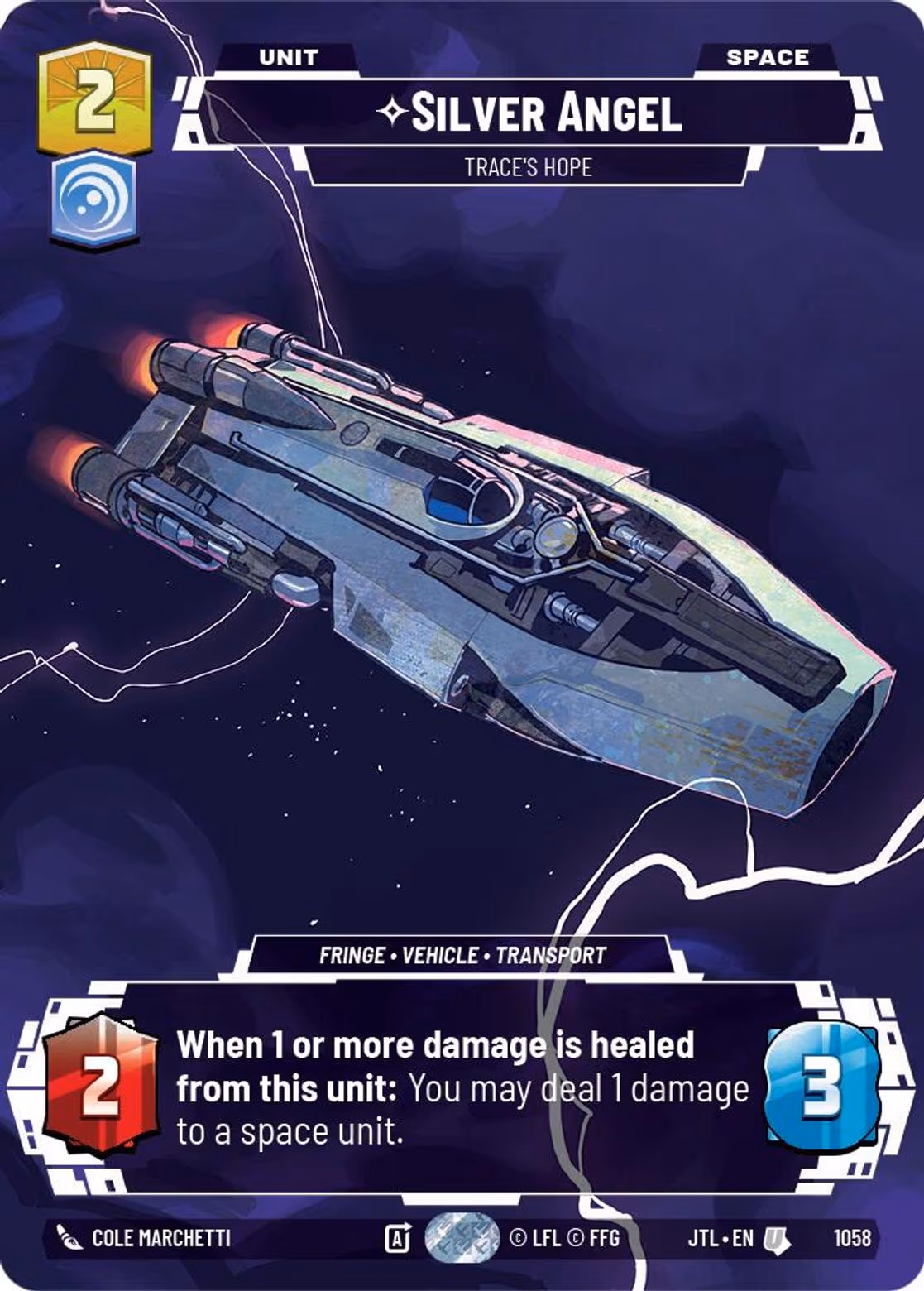 Silver Angel - Trace's Hope JTL-1058 Prestige Foil Star Wars Unlimited card