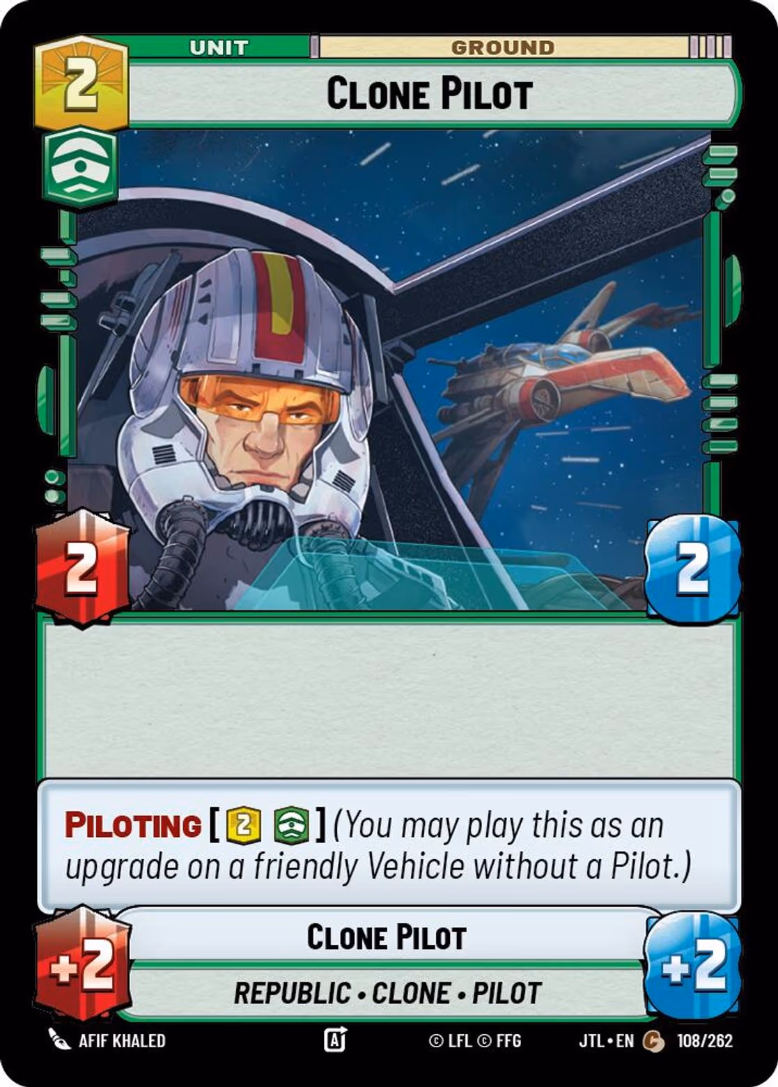 Clone Pilot JTL-108 Star Wars Unlimited card