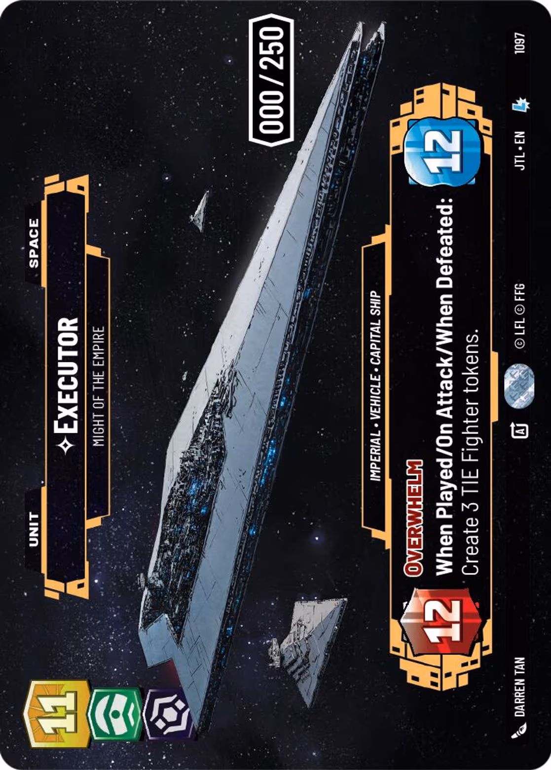 Executor - Might of the Empire JTL-1097 Prestige Serialized Star Wars Unlimited card