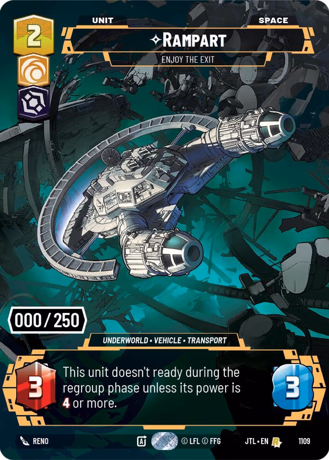 Rampart - Enjoy the Exit JTL-1109 Prestige Serialized Star Wars Unlimited card