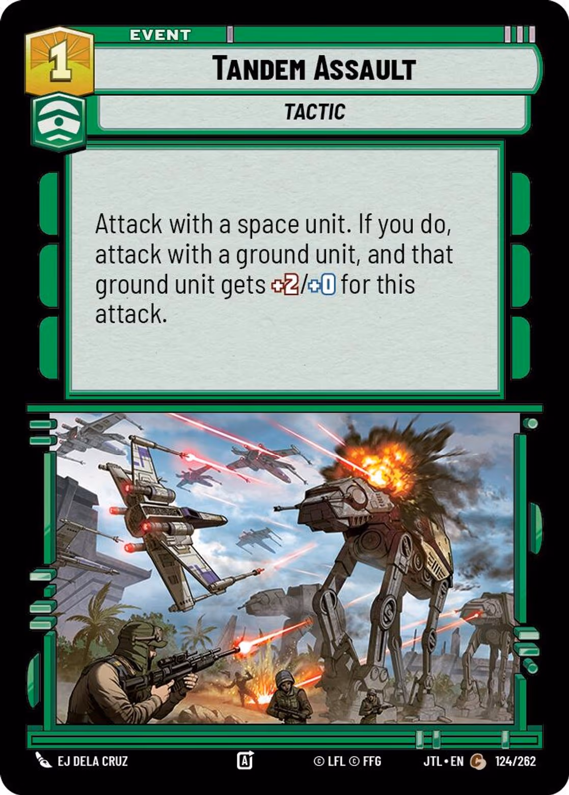 Tandem Assault JTL-124 Star Wars Unlimited card