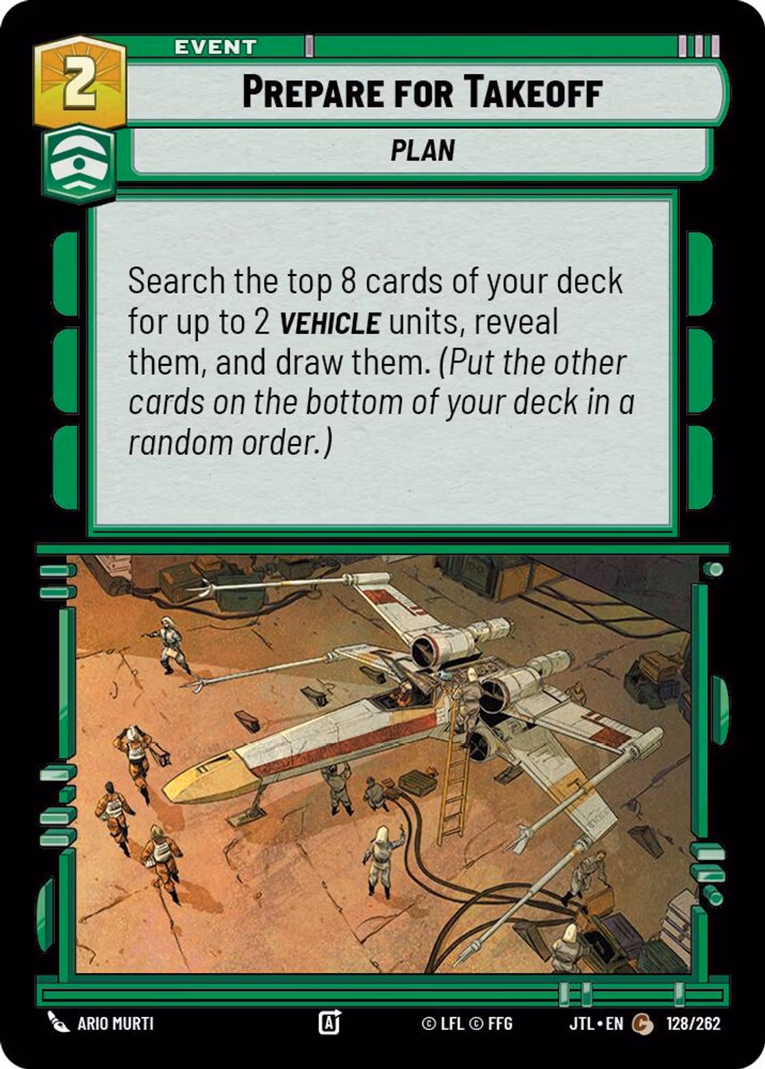 Prepare for Takeoff JTL-128 Star Wars Unlimited card