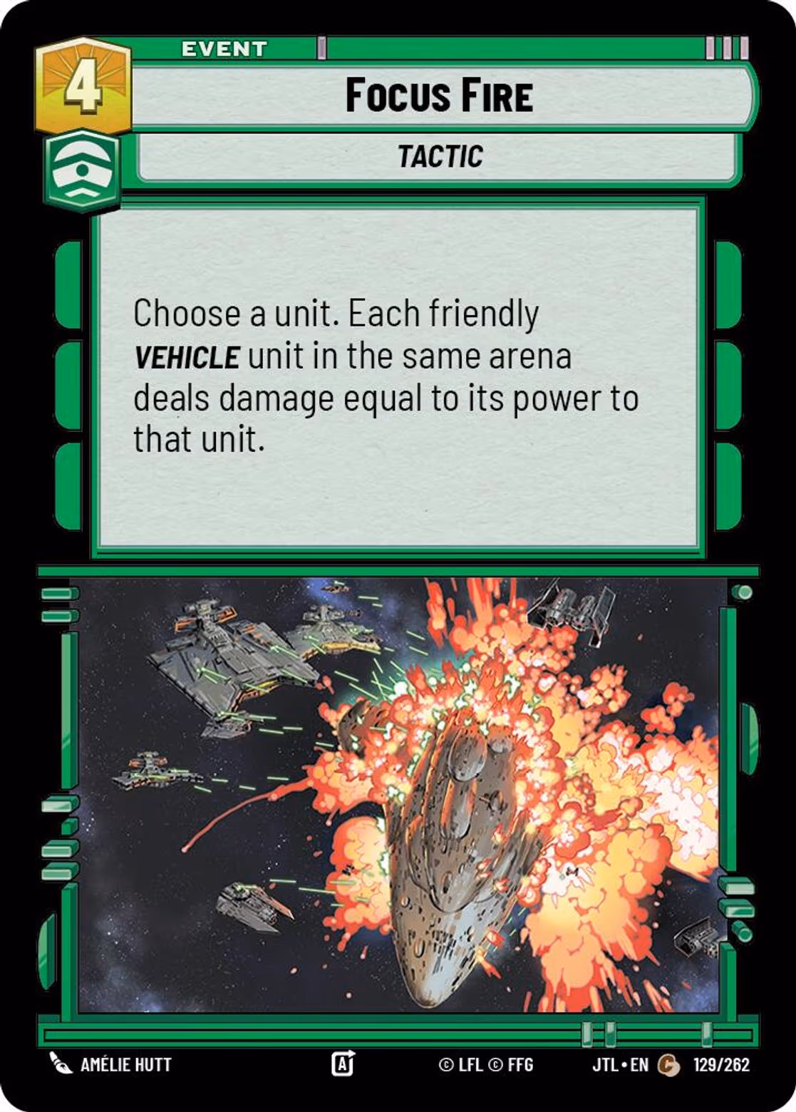 Focus Fire JTL-129 Star Wars Unlimited card