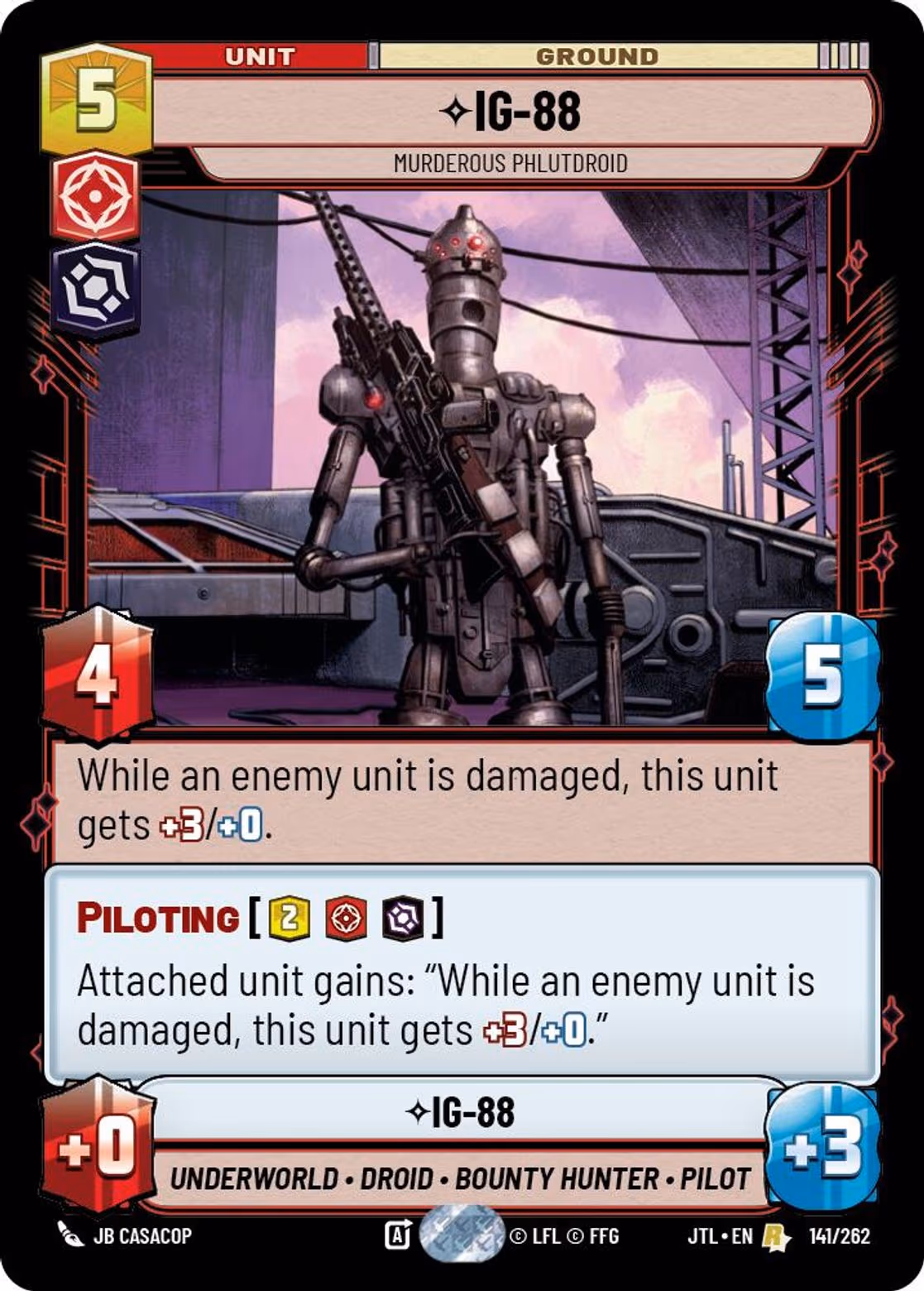 IG-88 - Murderous Phlutdroid JTL-141 Star Wars Unlimited card
